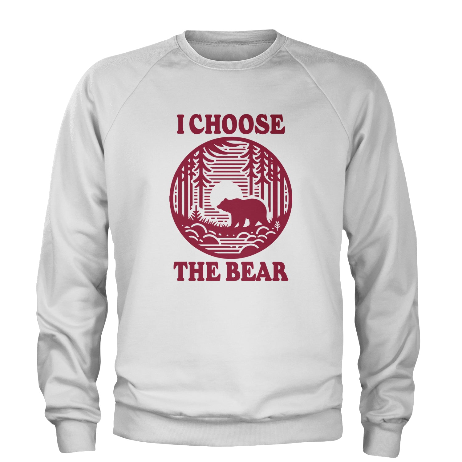 I Choose The Bear Companion Survival Choice Adult Crewneck Sweatshirt