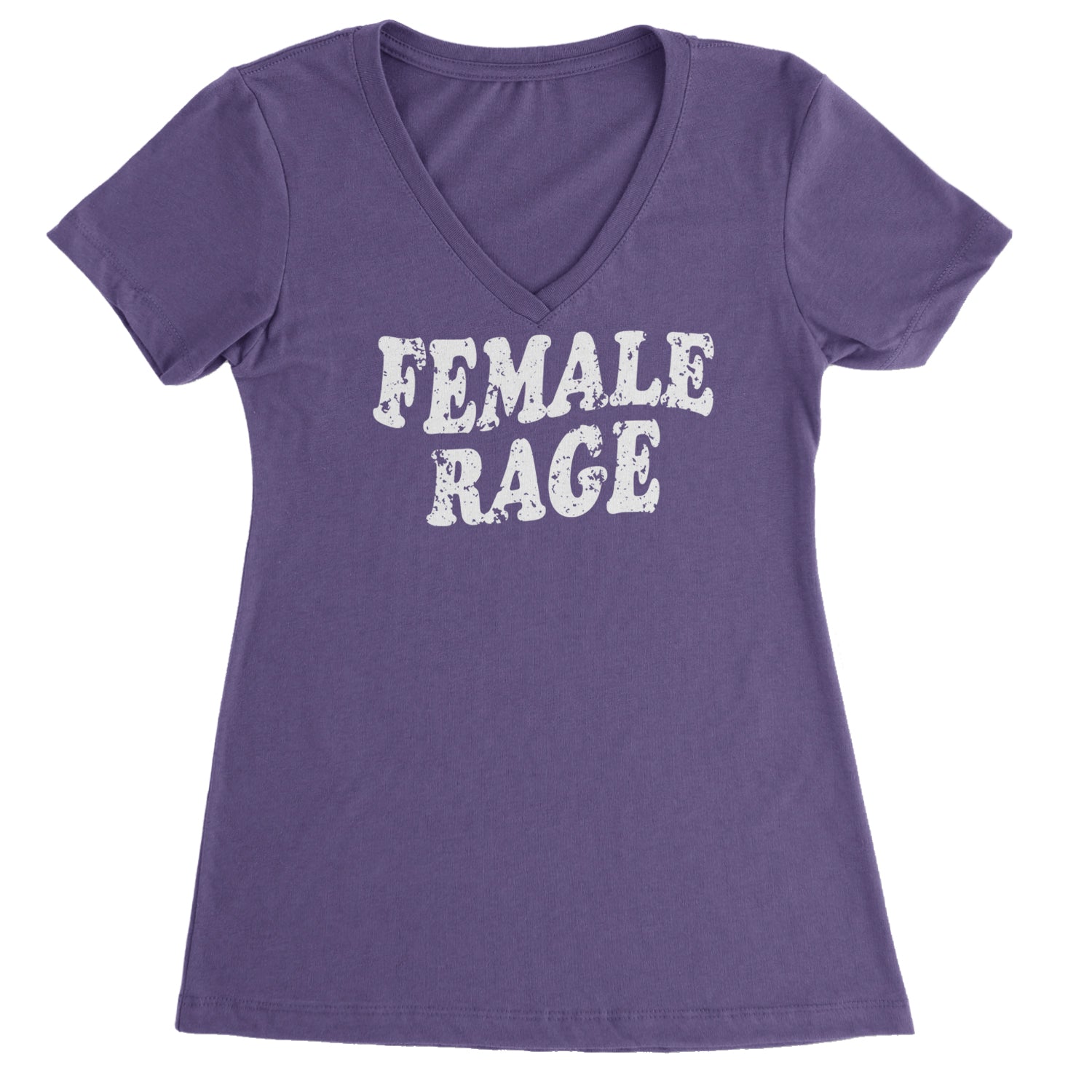Female Rage Feminism Ladies V-Neck T-shirt