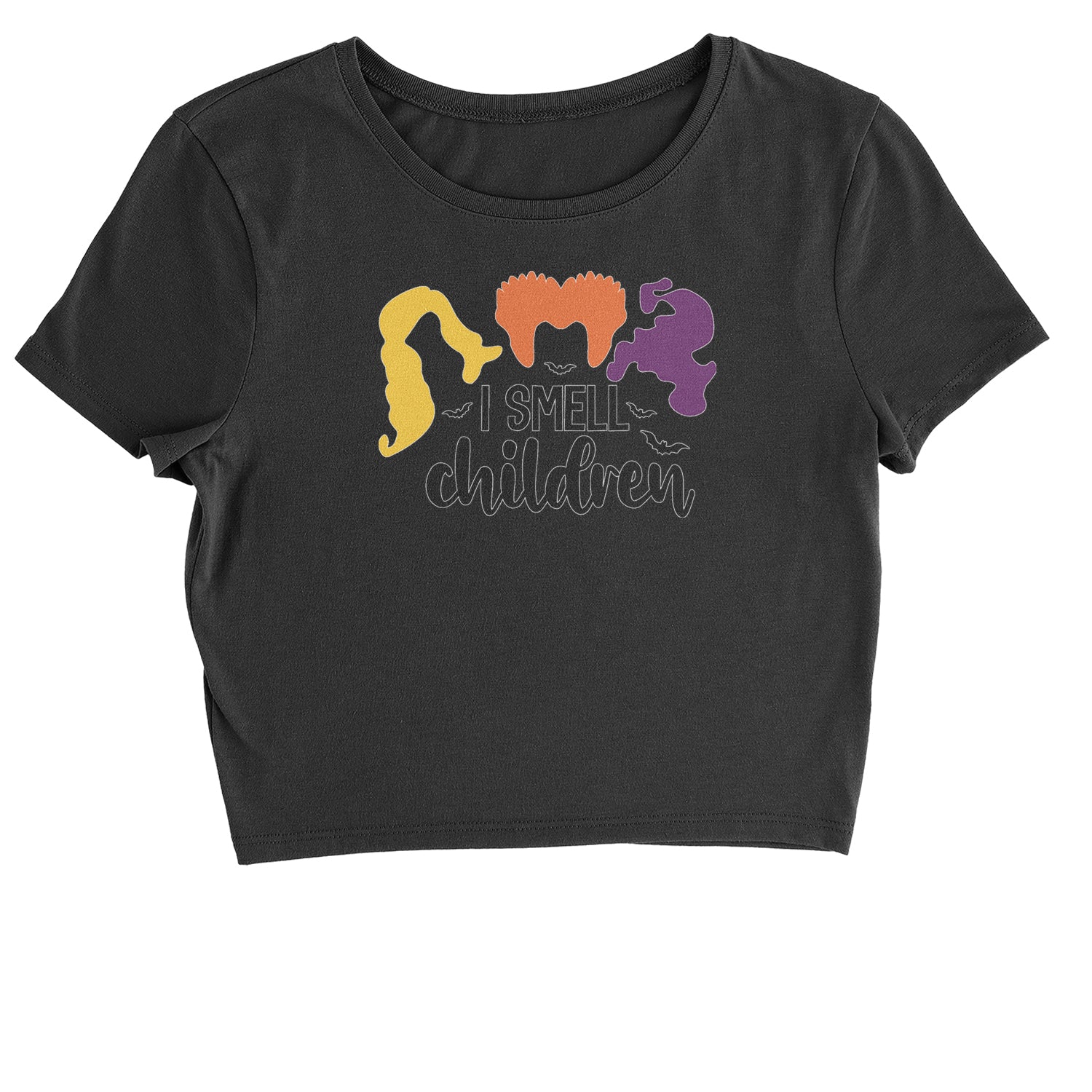 I Smell Children Hocus Pocus Cropped T-Shirt descendants, enchanted, eve, hallows, hocus, or, pocus, sanderson, sisters, treat, trick, witches by Expression Tees