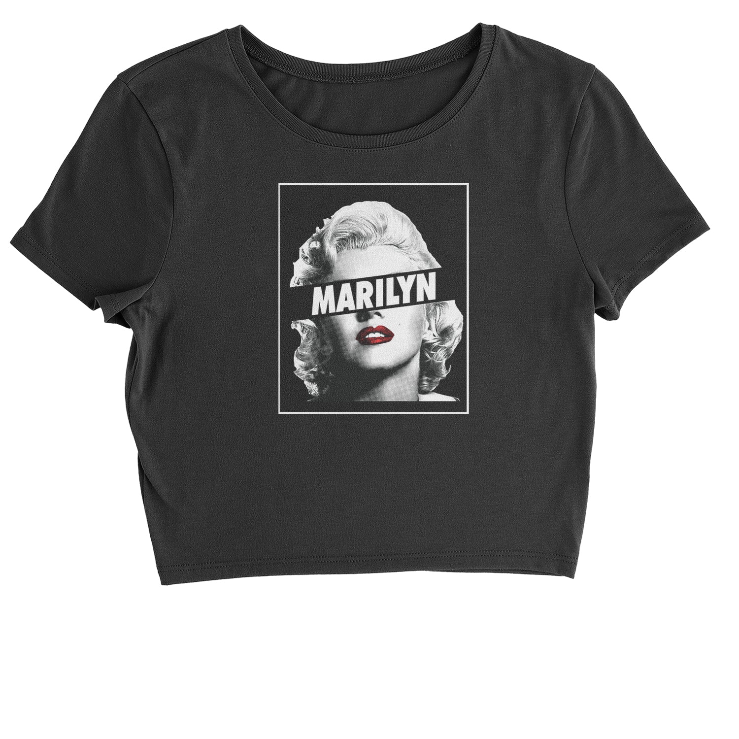 Marilyn Monroe Censored Cropped T-Shirt american, icon, marilyn, monroe by Expression Tees