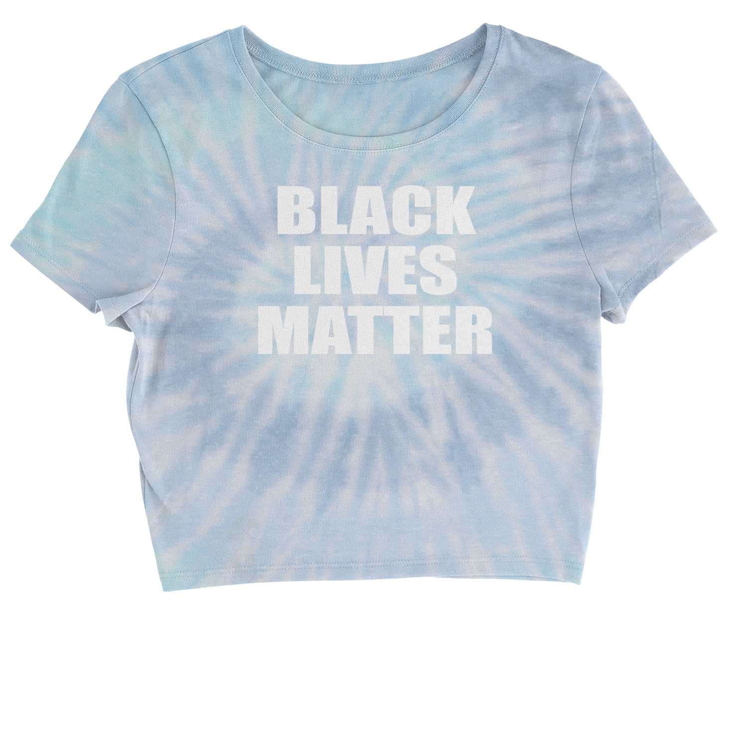 Black Lives Matter BLM Cropped T-Shirt african, africanamerican, ahmaud, american, arberry, breonna, brutality, end, justice, taylor by Expression Tees