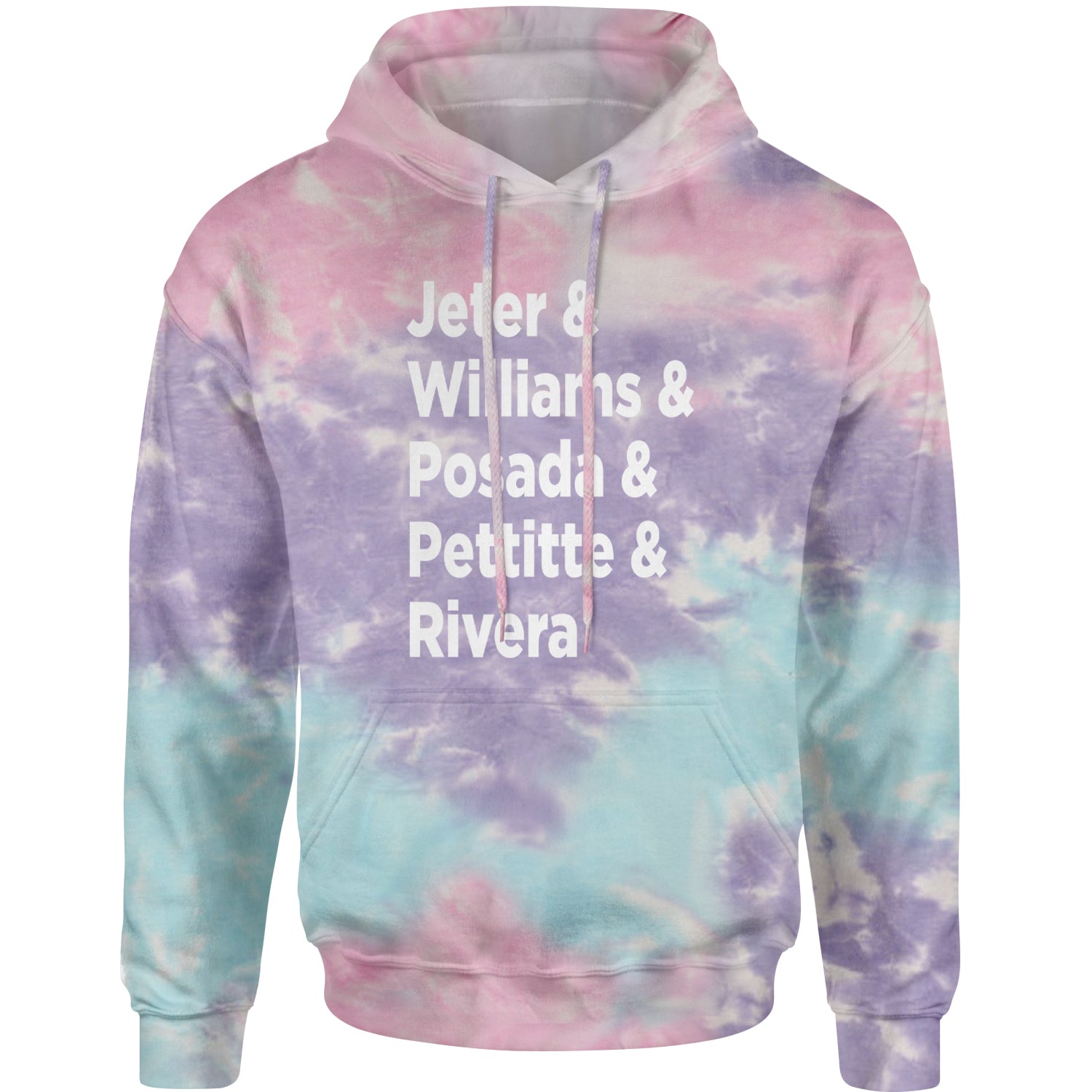Jeter and Williams and Posada and Pettitte and Rivera Adult Hoodie Sweatshirt baseball, comes, here, judge, the by Expression Tees