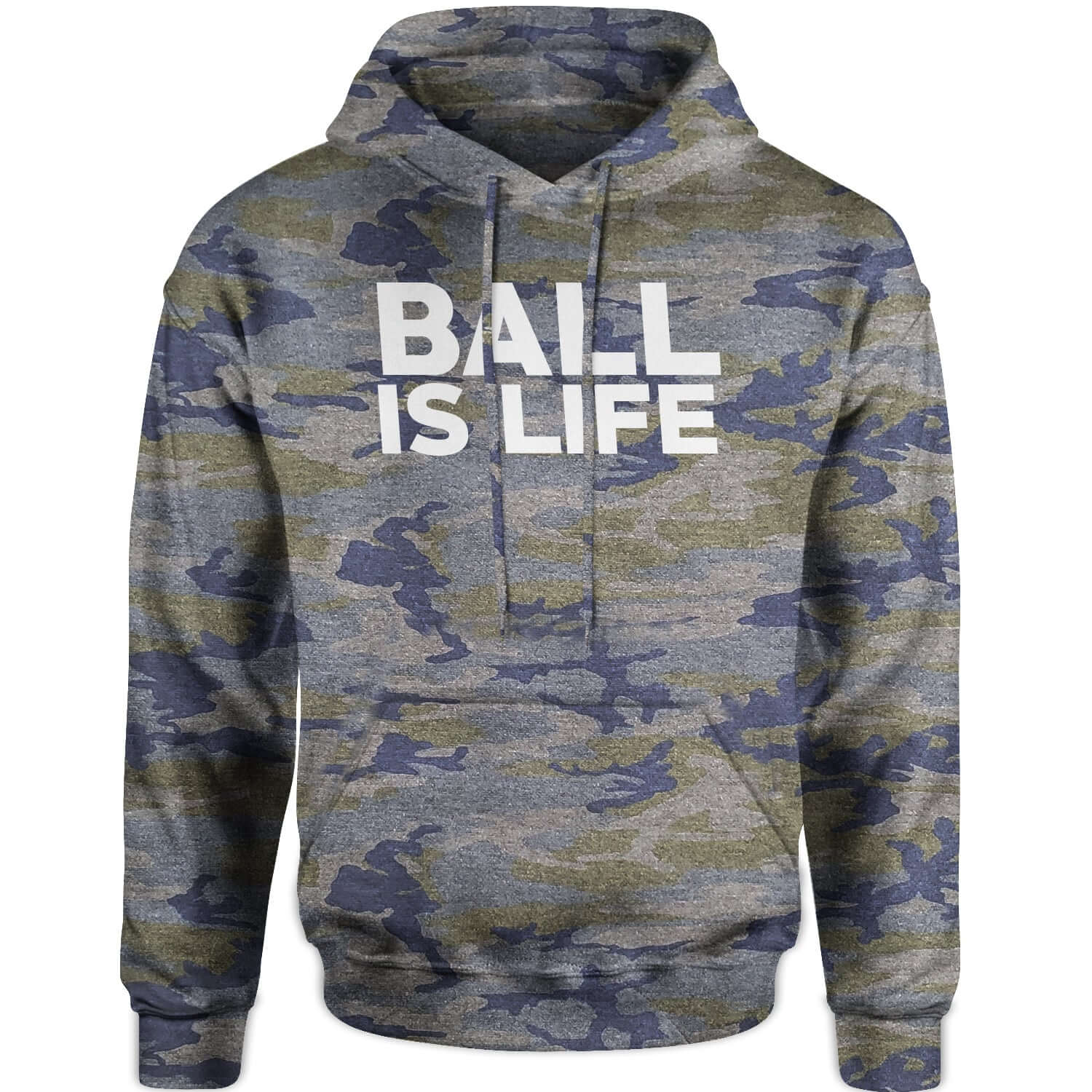 Ball Is Life Adult Hoodie Sweatshirt baseball, basketball, football by Expression Tees
