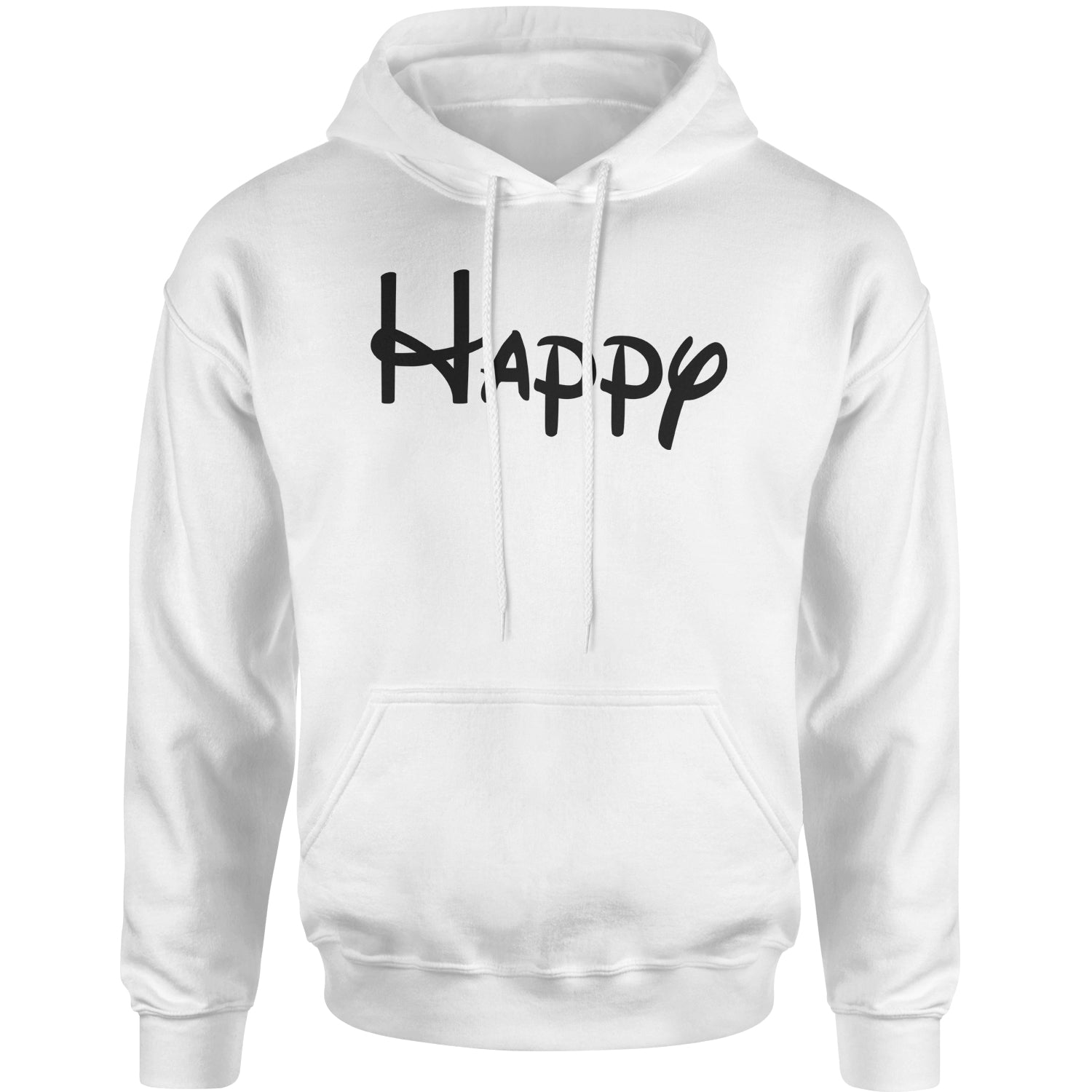 Happy - 7 Dwarfs Costume Adult Hoodie Sweatshirt and, costume, dwarfs, group, halloween, matching, seven, snow, the, white by Expression Tees