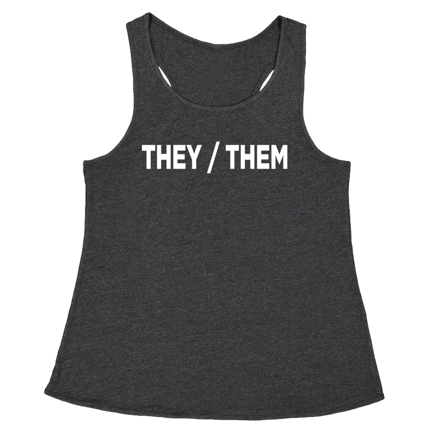 They Them Gender Pronouns Diversity and Inclusion Racerback Tank Top for Women binary, civil, gay, he, her, him, nonbinary, pride, rights, she, them, they by Expression Tees