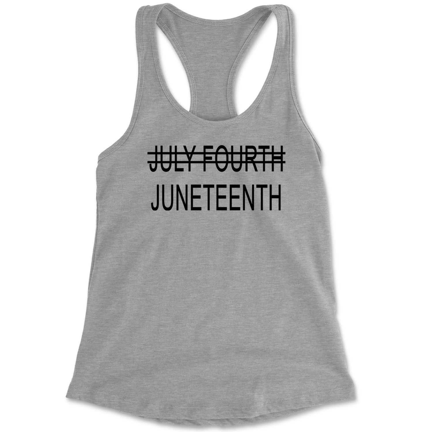 Juneteenth (July Fourth Crossed Out) Jubilee Racerback Tank Top for Women