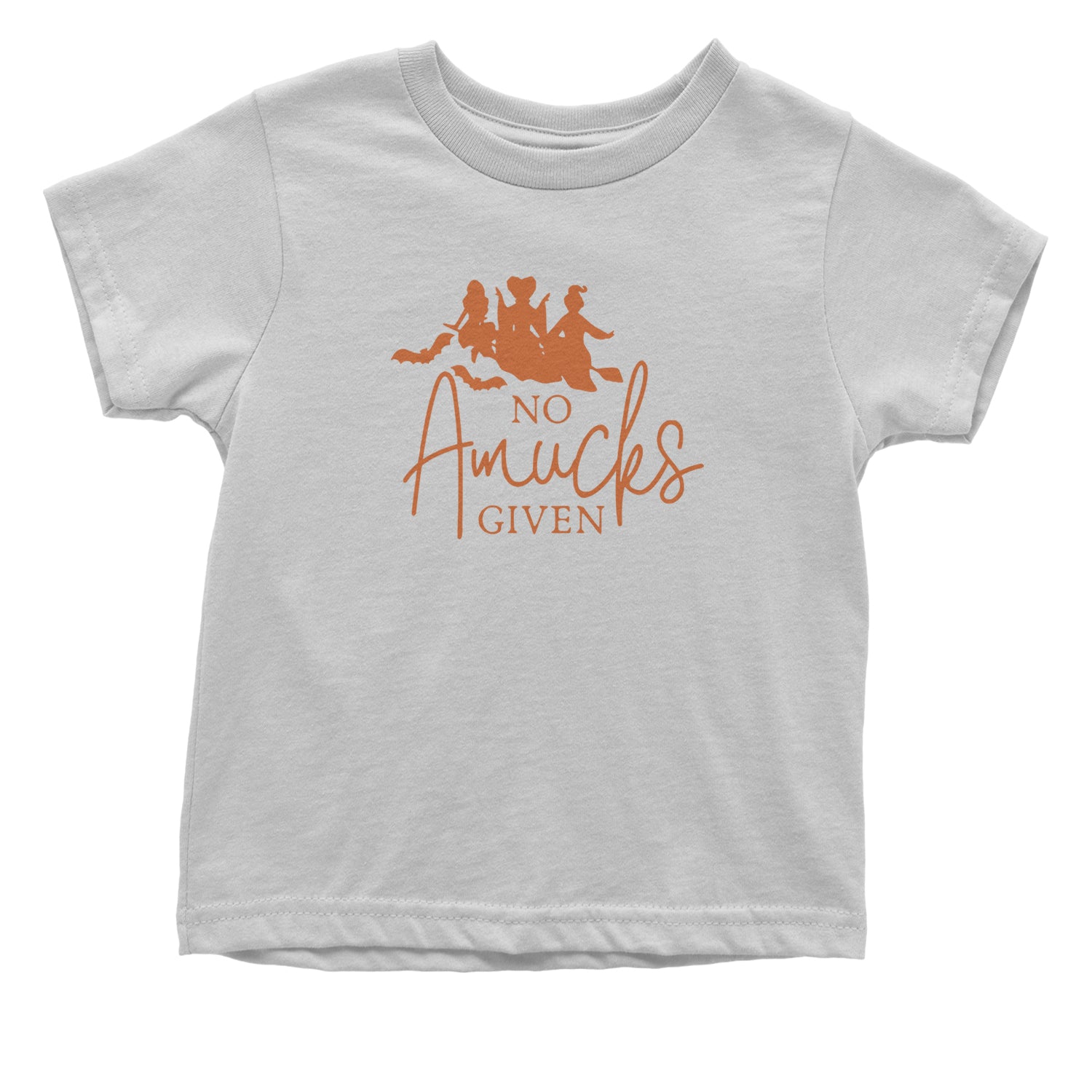 No Amucks Given Hocus Pocus Infant One-Piece Romper Bodysuit and Toddler T-shirt descendants, enchanted, eve, hallows, hocus, or, pocus, sanderson, sisters, treat, trick, witches by Expression Tees