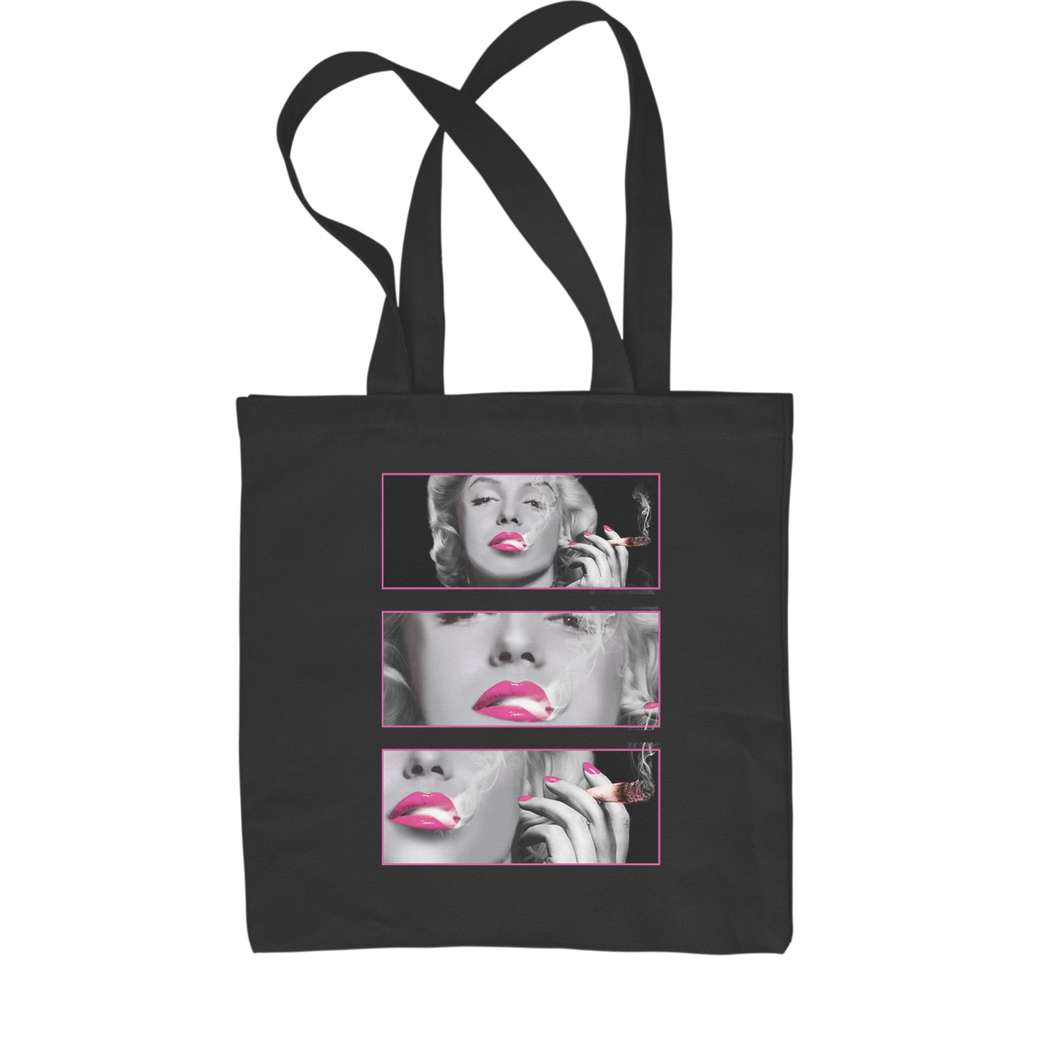 Marilyn Monroe Roll It Lick It Smoke It Shopping Tote Bag