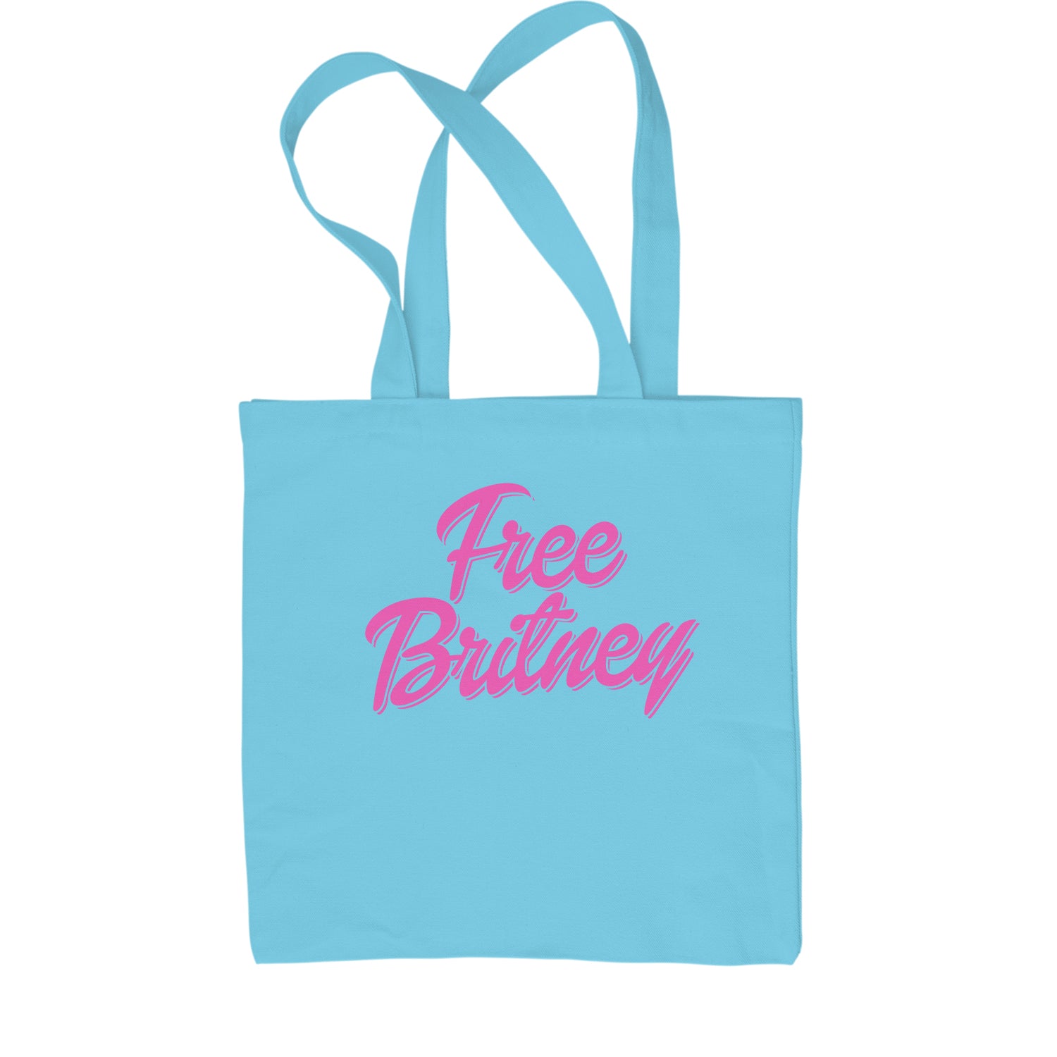 Pink Free Britney Shopping Tote Bag again, did, I, it, more, music, one, oops, pop, spears, time, toxic by Expression Tees