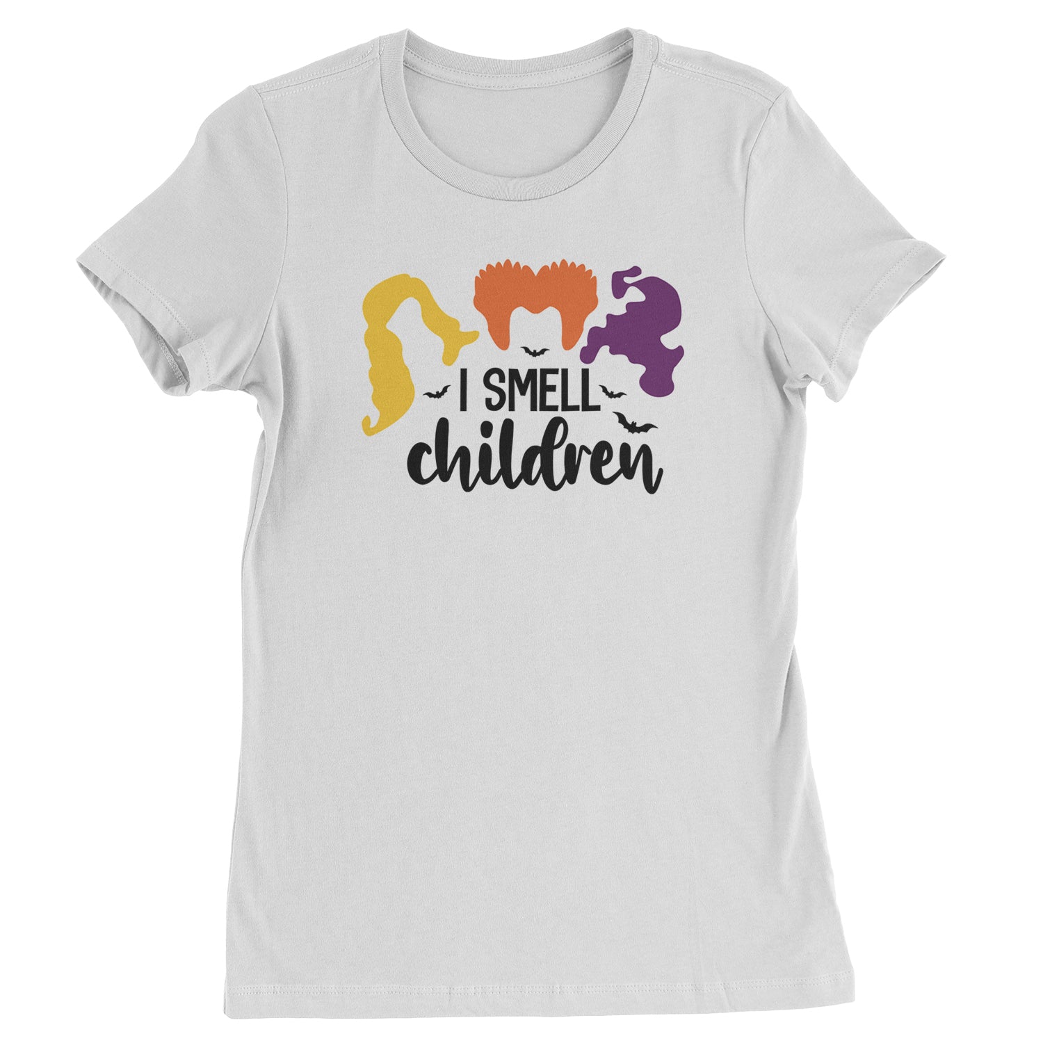 I Smell Children Hocus Pocus Womens T-shirt descendants, enchanted, eve, hallows, hocus, or, pocus, sanderson, sisters, treat, trick, witches by Expression Tees