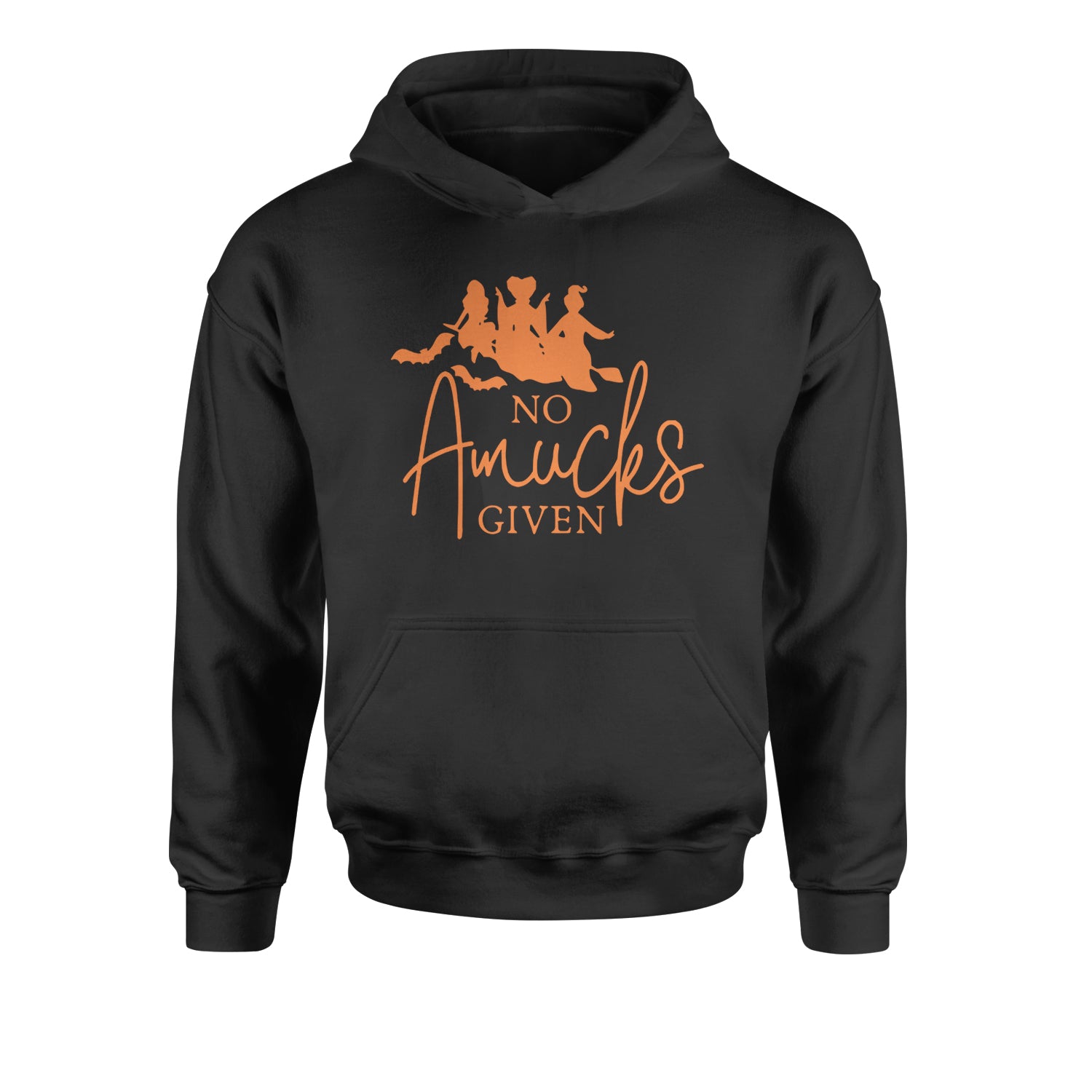 No Amucks Given Hocus Pocus Youth-Sized Hoodie descendants, enchanted, eve, hallows, hocus, or, pocus, sanderson, sisters, treat, trick, witches by Expression Tees