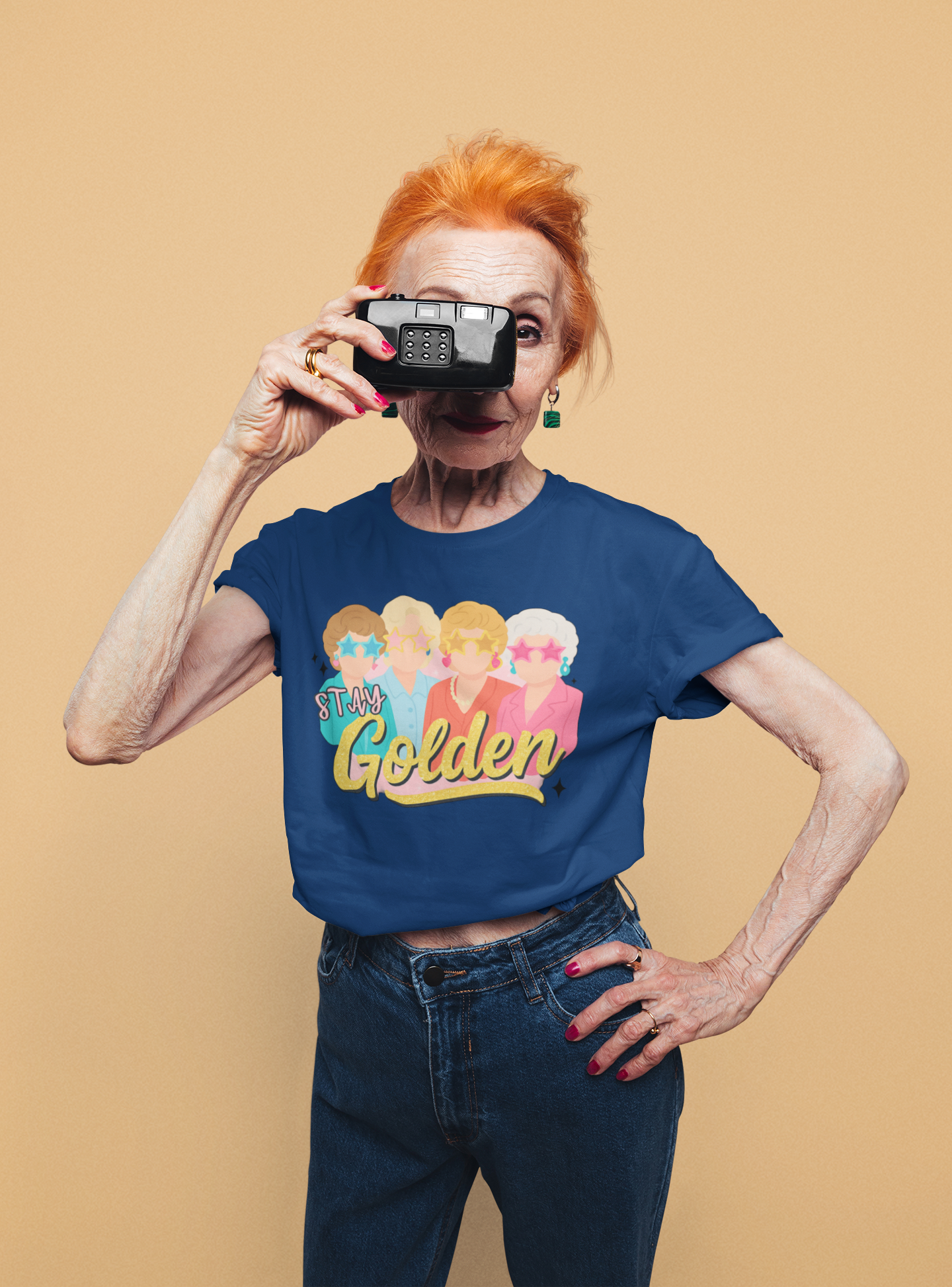 Stay Golden Girls Retro Men's T-shirt Black