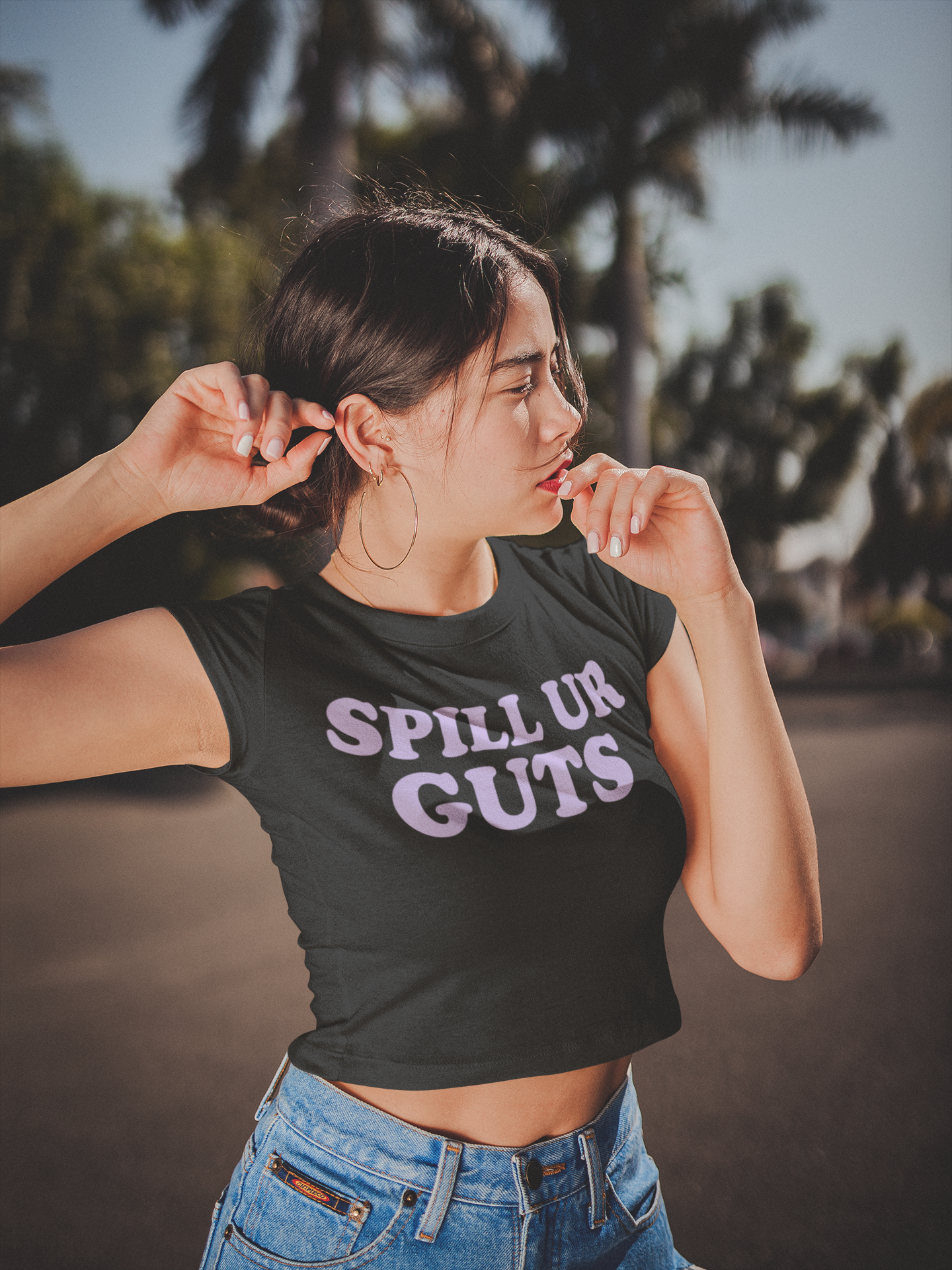 Spill Ur Guts Music Mens T-shirt Tie-Dye Crystal Purple