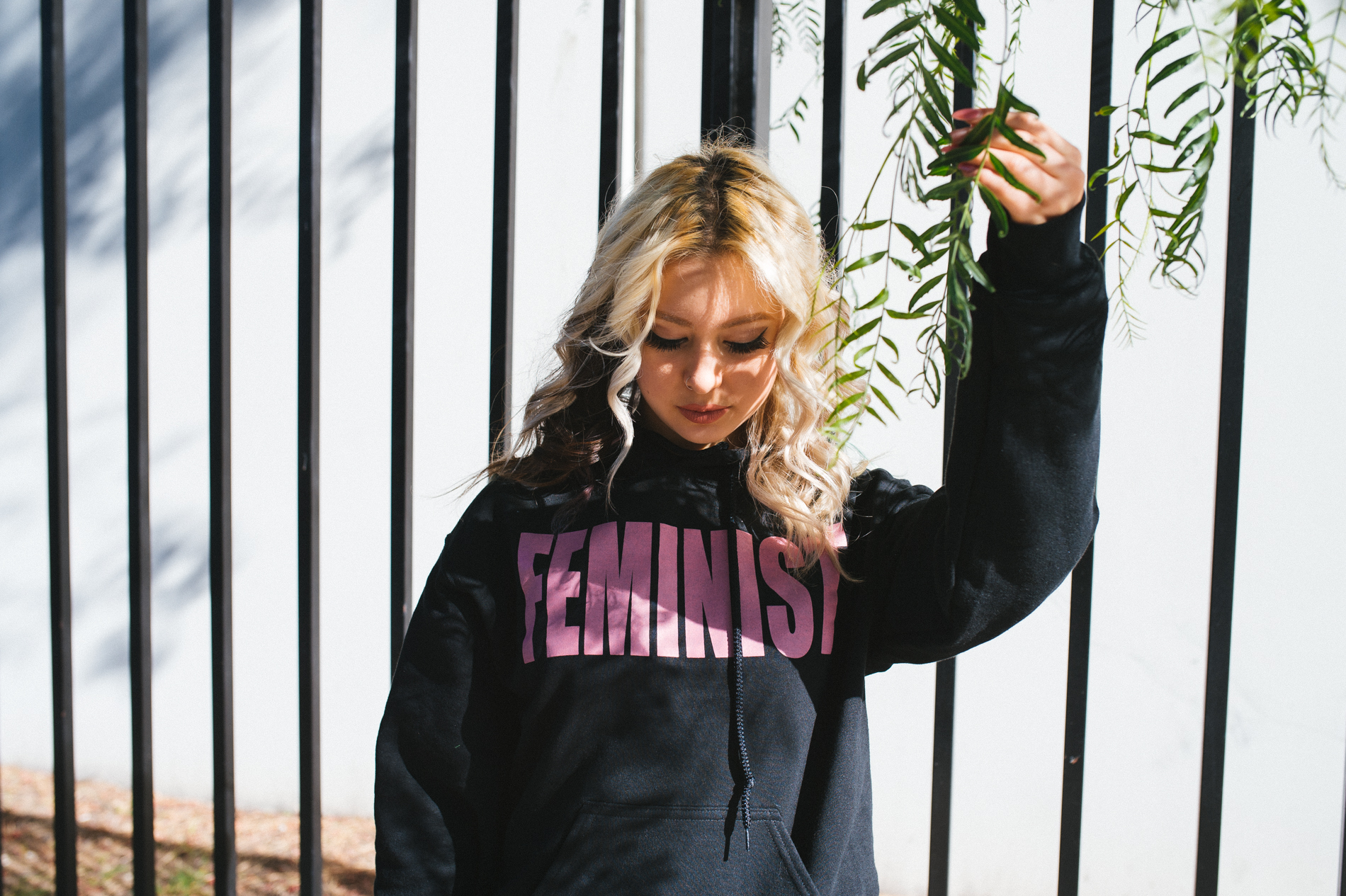 Feminist (Pink Print) Mens T-shirt 