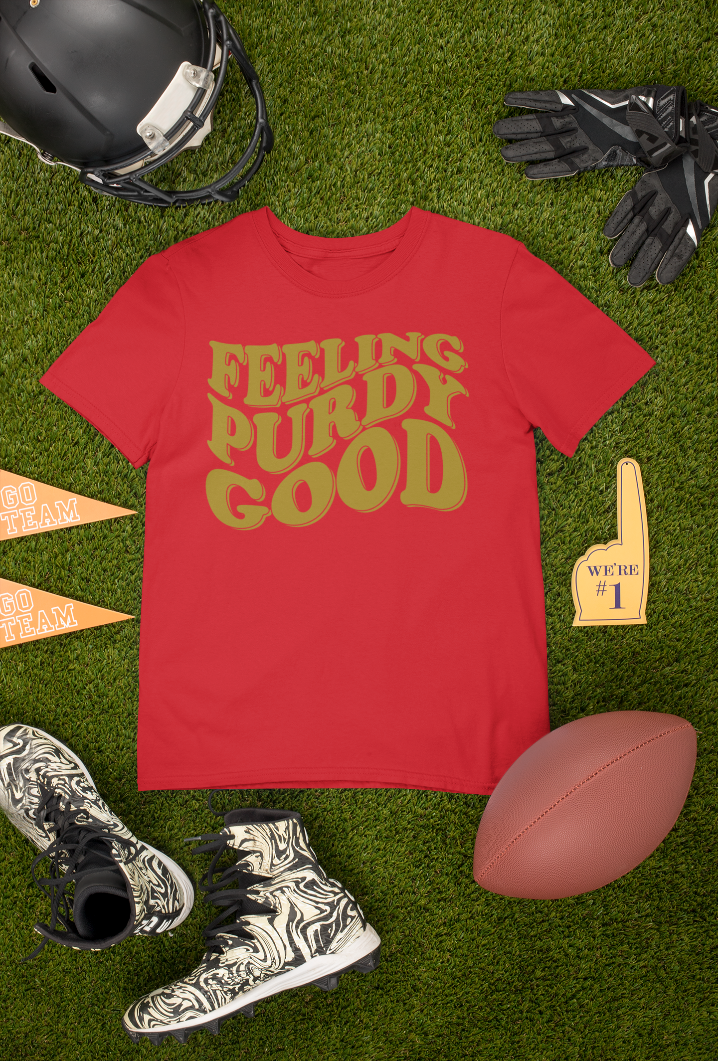 Feeling Purdy Good San Francisco Mens T-shirt Red