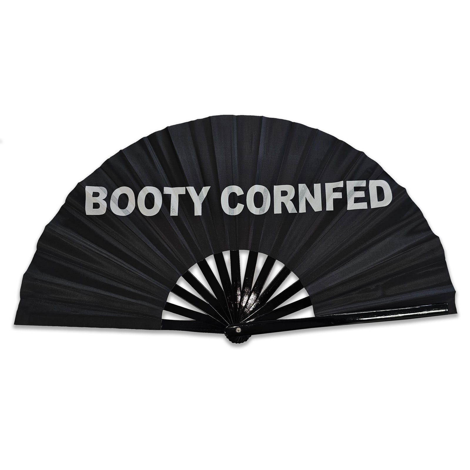 Booty Cornfed Large Concert Hand Fan - Foldable Handheld Cowboy Carter Fan, Perfect for Festivals, Raves, Abanicos de Mano para Fiesta