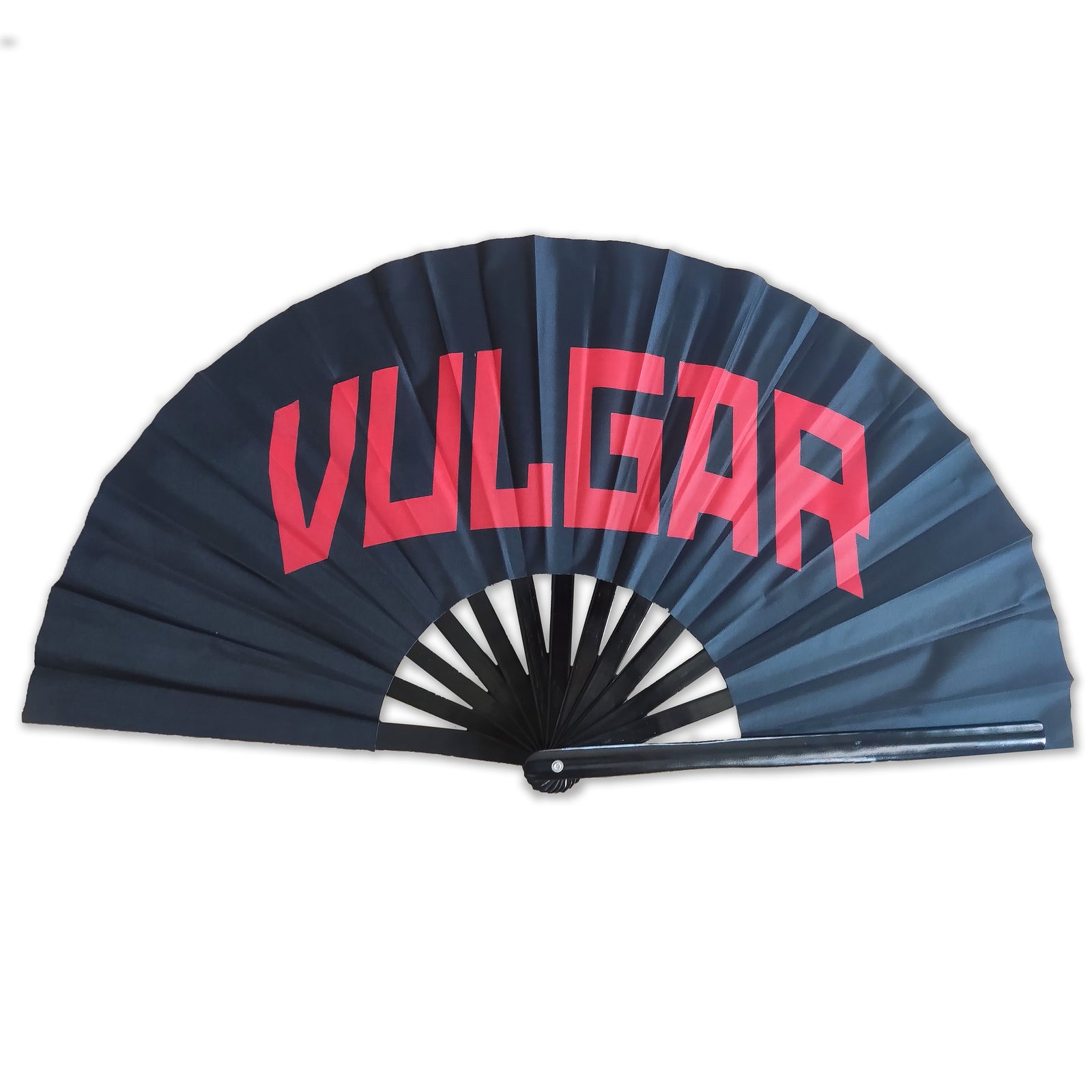 VULGAR Large Concert Hand Fan - Foldable Handheld Madonna Fan, Perfect for Festivals, Raves, Abanicos de Mano para Fiesta