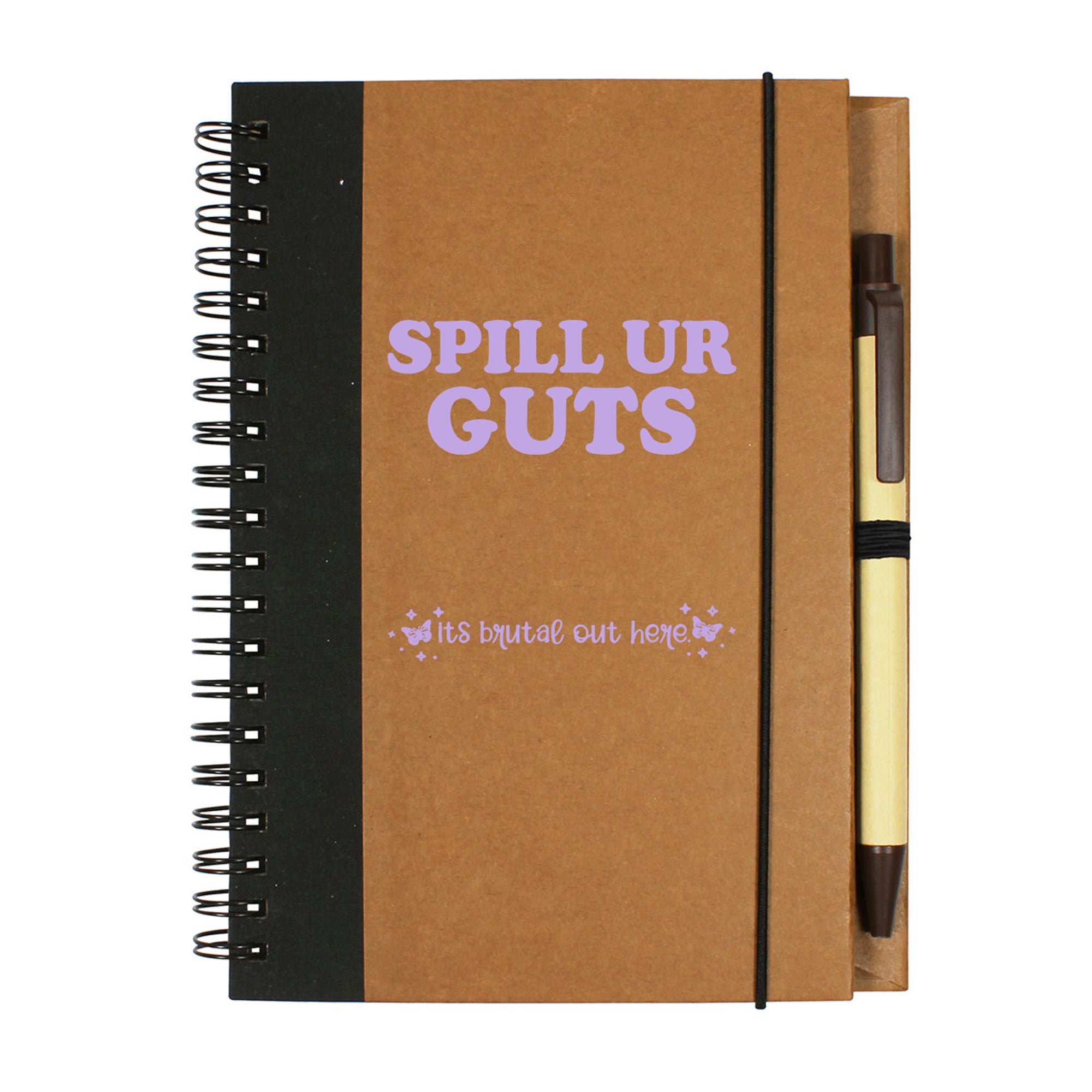 "Spill Ur Guts" Eco-Friendly Hardcover Journal with Pen