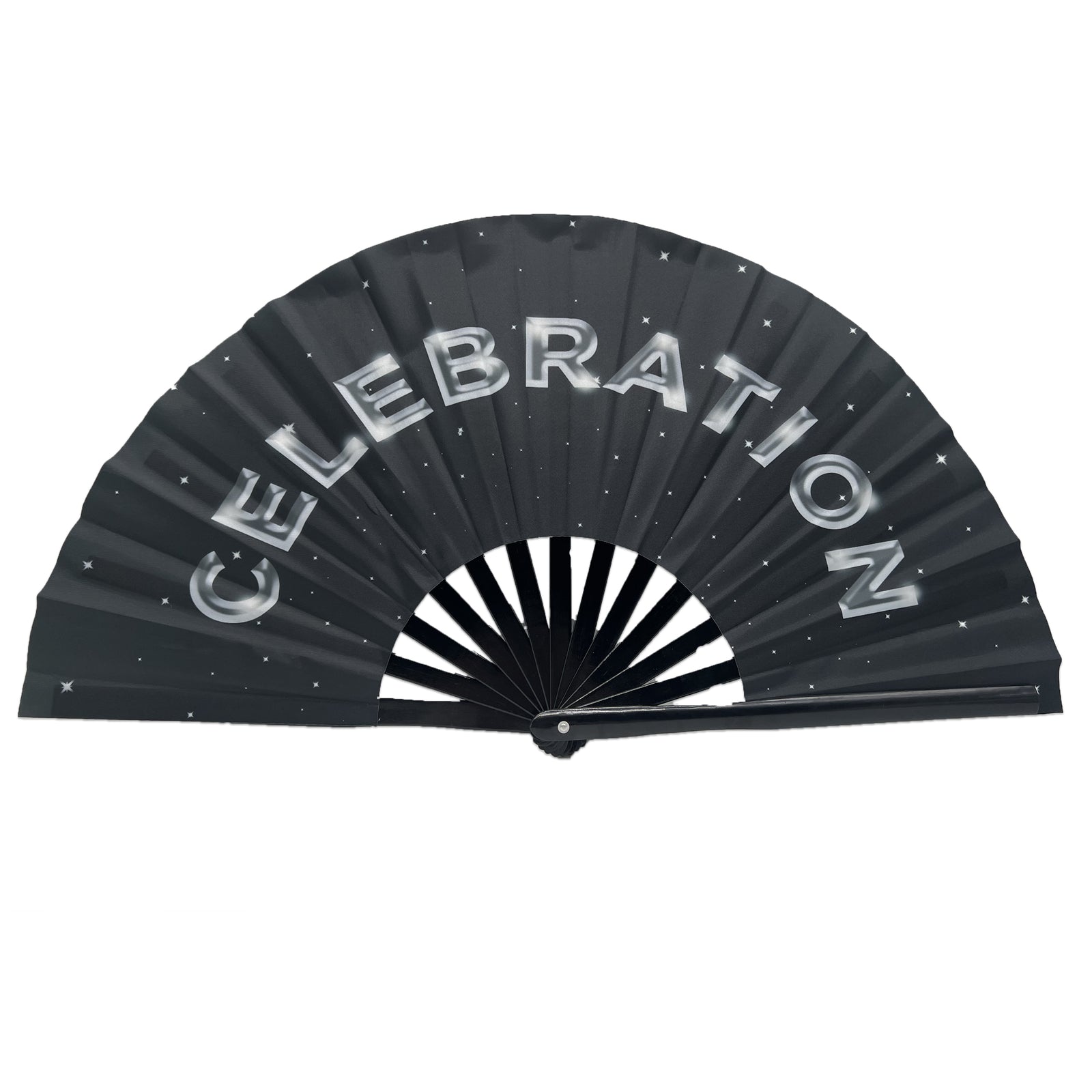 CELEBRATION Large Concert Hand Fan - Foldable Handheld Celebration Fan, Perfect for Festivals, Raves, Abanicos de Mano para Fiesta