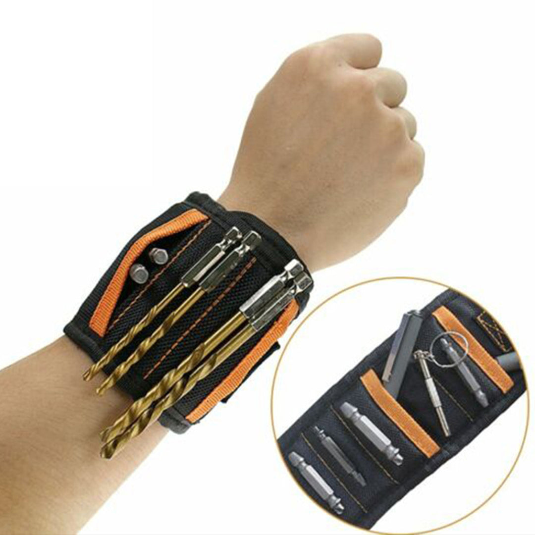 Magnetic Tool Wristband - Perfect Father's Day & Birthday Gift for Dad, Handy Cool Gadget, Tool Belt Accessory, Construction & Carpenter Tool Holder, Nail Magnet, Tool Belt Compatible