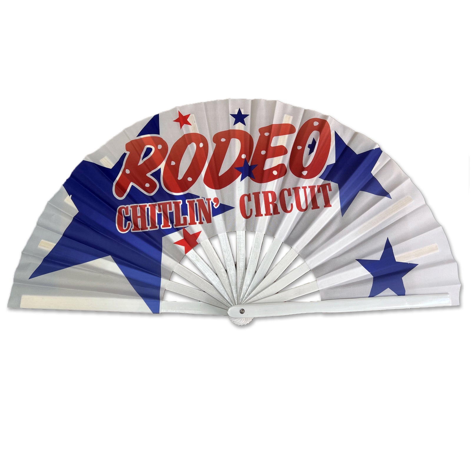 RODEO CHITLIN' CIRCUIT Large Concert Hand Fan - Foldable Handheld Cowboy Carter Fan, Perfect for Festivals, Raves, Abanicos de Mano para Fiesta