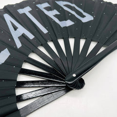 HEATED Large Concert Hand Fan - Foldable Handheld Renaissance Fan, Perfect for Festivals, Raves, Abanicos de Mano para Fiesta