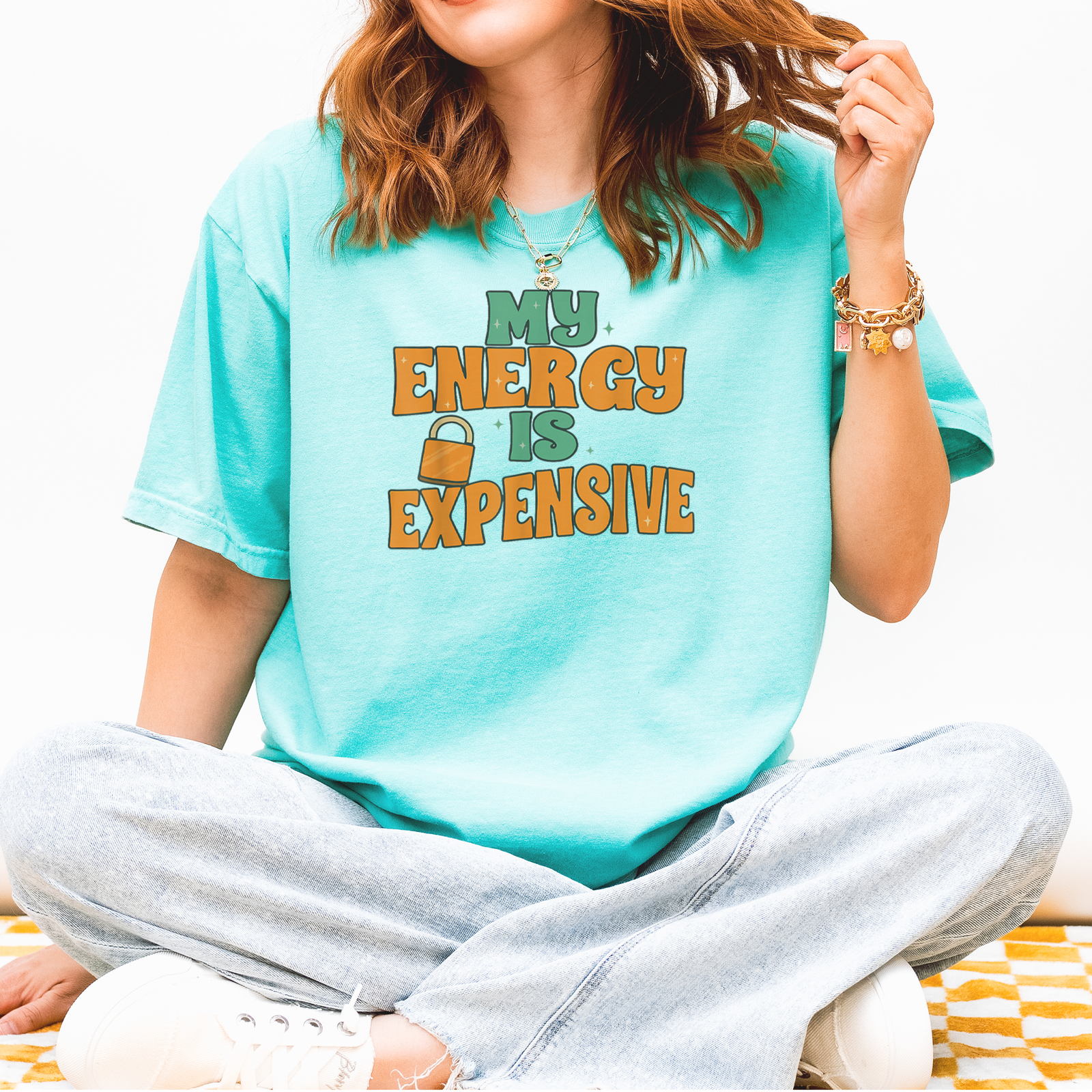 My Energy Is Expensive Self-Care Mens T-shirt Teal