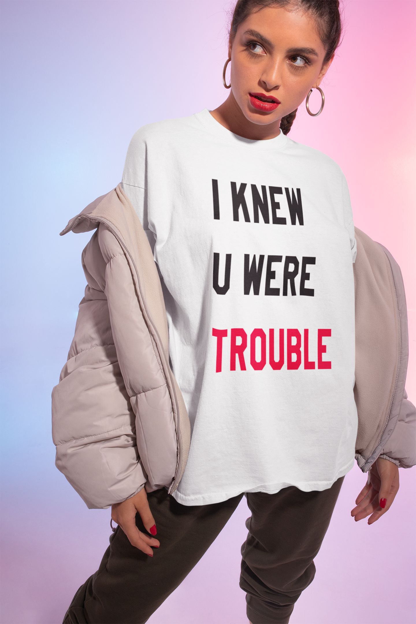 I Knew You Were Trouble New TTPD Era Mens T-shirt White