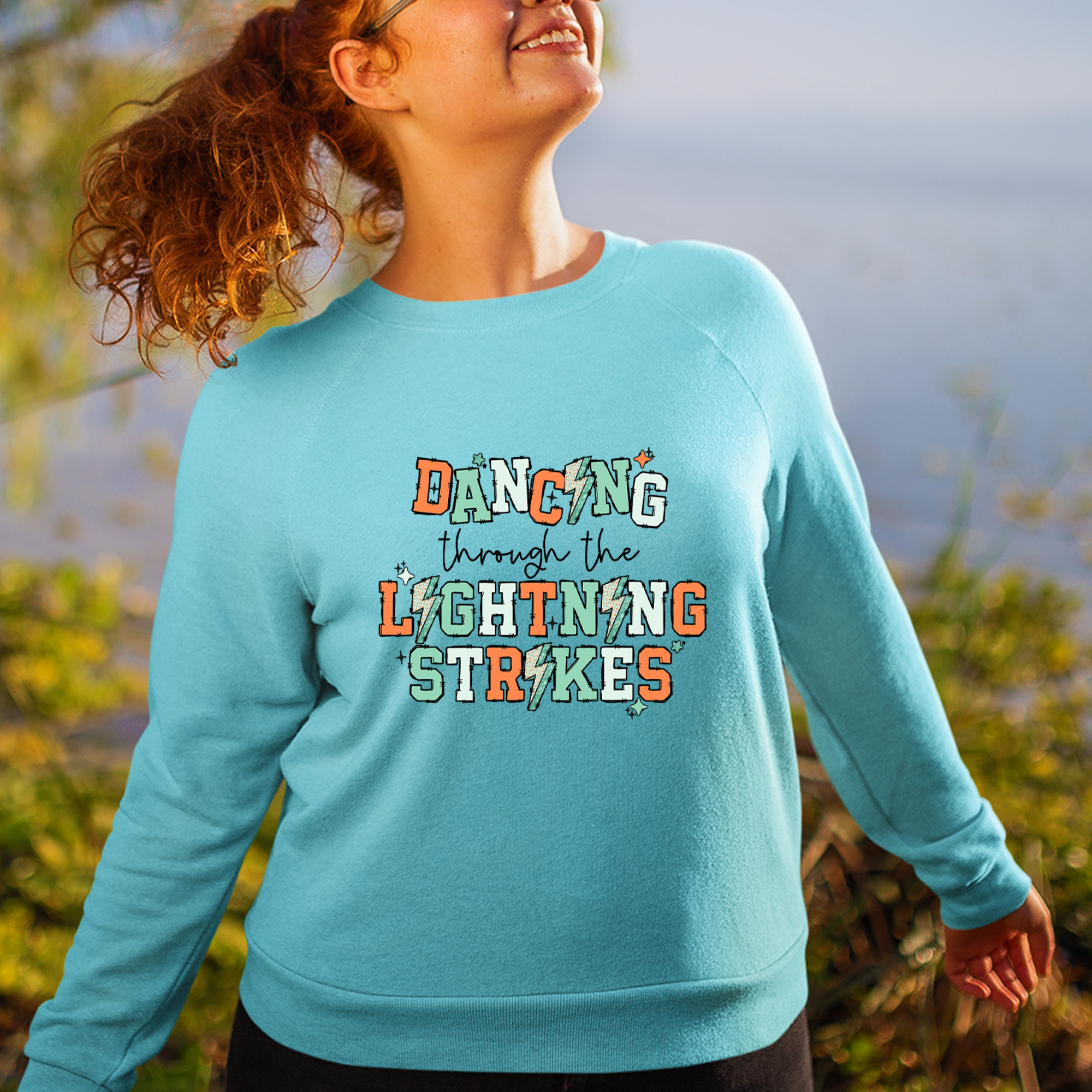Dancing Through The Lightning Strikes Mens T-shirt Heather Grey