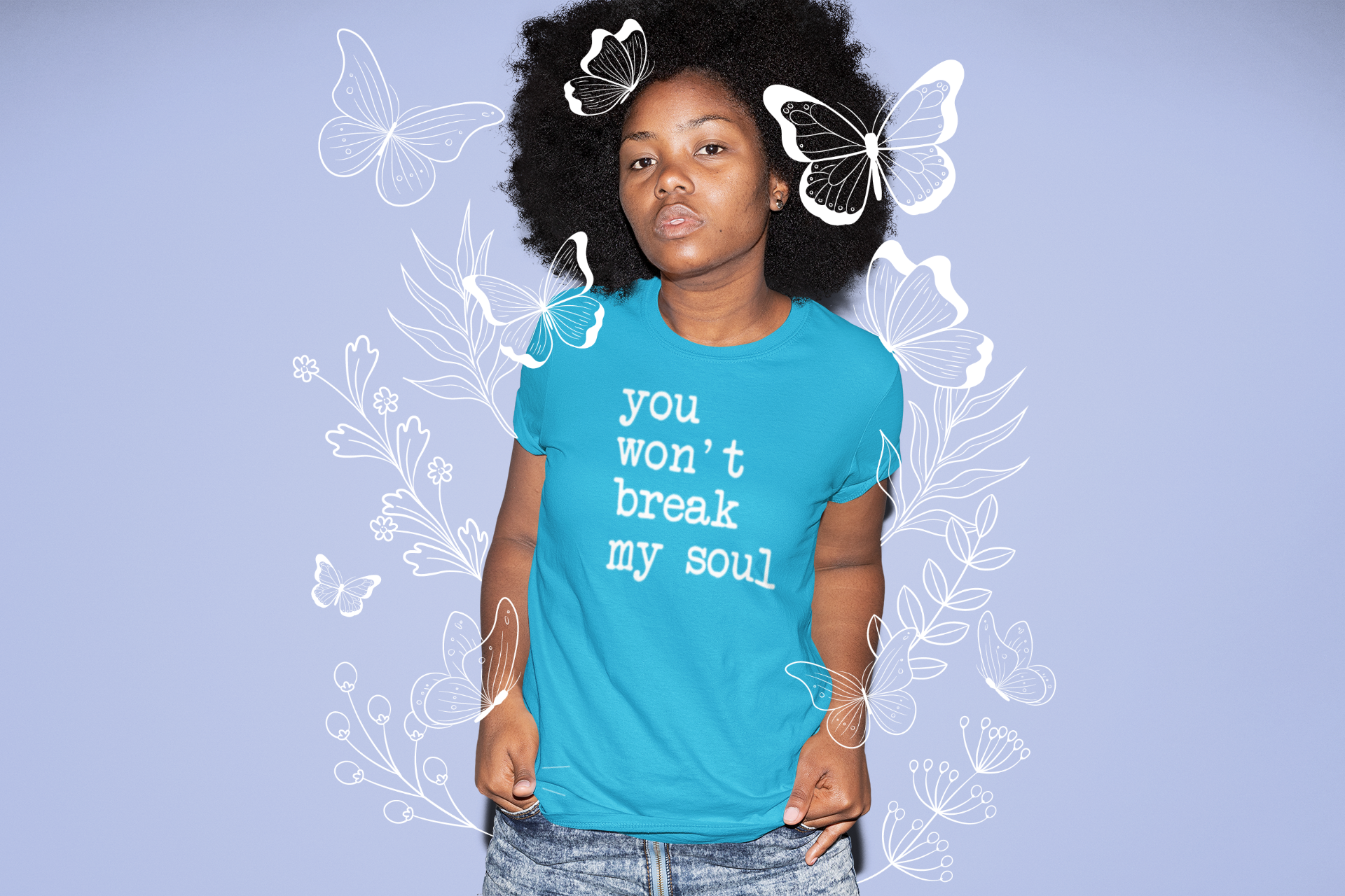 You Won't Break My Soul  Mens T-shirt Black