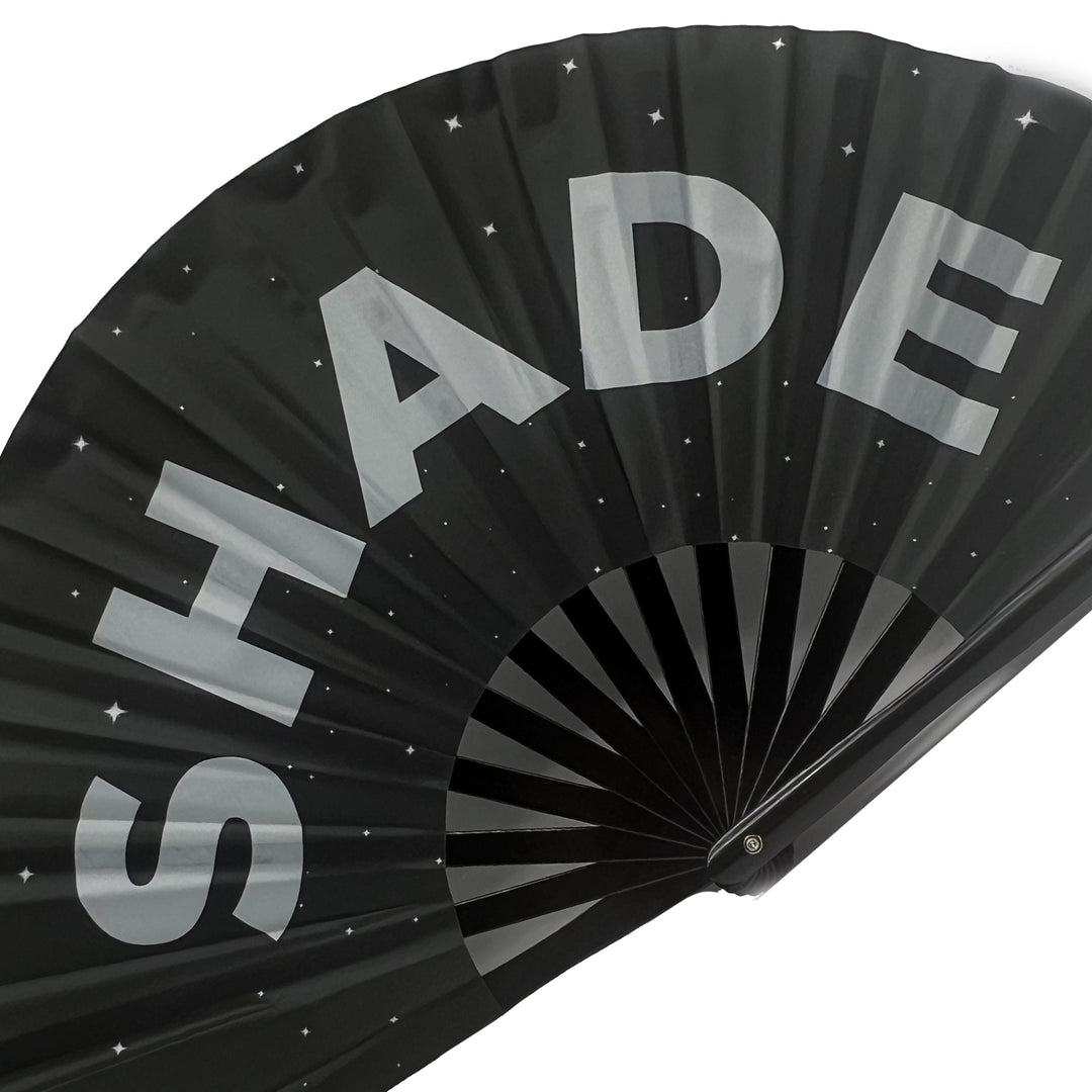 SHADE Large Concert Hand Fan - Foldable Handheld Renaissance Fan, Perfect for Festivals, Raves, Abanicos de Mano para Fiesta