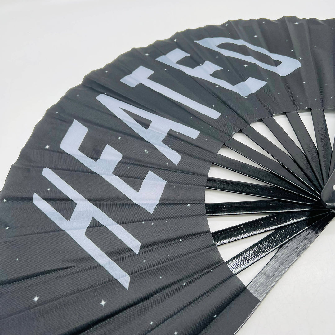 HEATED Large Concert Hand Fan - Foldable Handheld Renaissance Fan, Perfect for Festivals, Raves, Abanicos de Mano para Fiesta