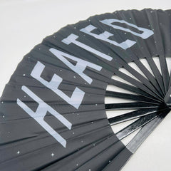 HEATED Large Concert Hand Fan - Foldable Handheld Renaissance Fan, Perfect for Festivals, Raves, Abanicos de Mano para Fiesta