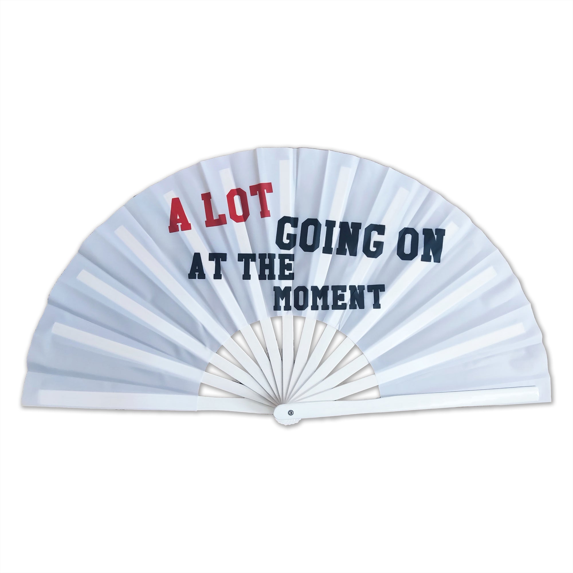 A LOT GOING ON AT THE MOMENT Large Concert Hand Fan - Foldable Handheld Eras Fan, Perfect for Festivals, Raves , Abanicos de Mano para Fiesta