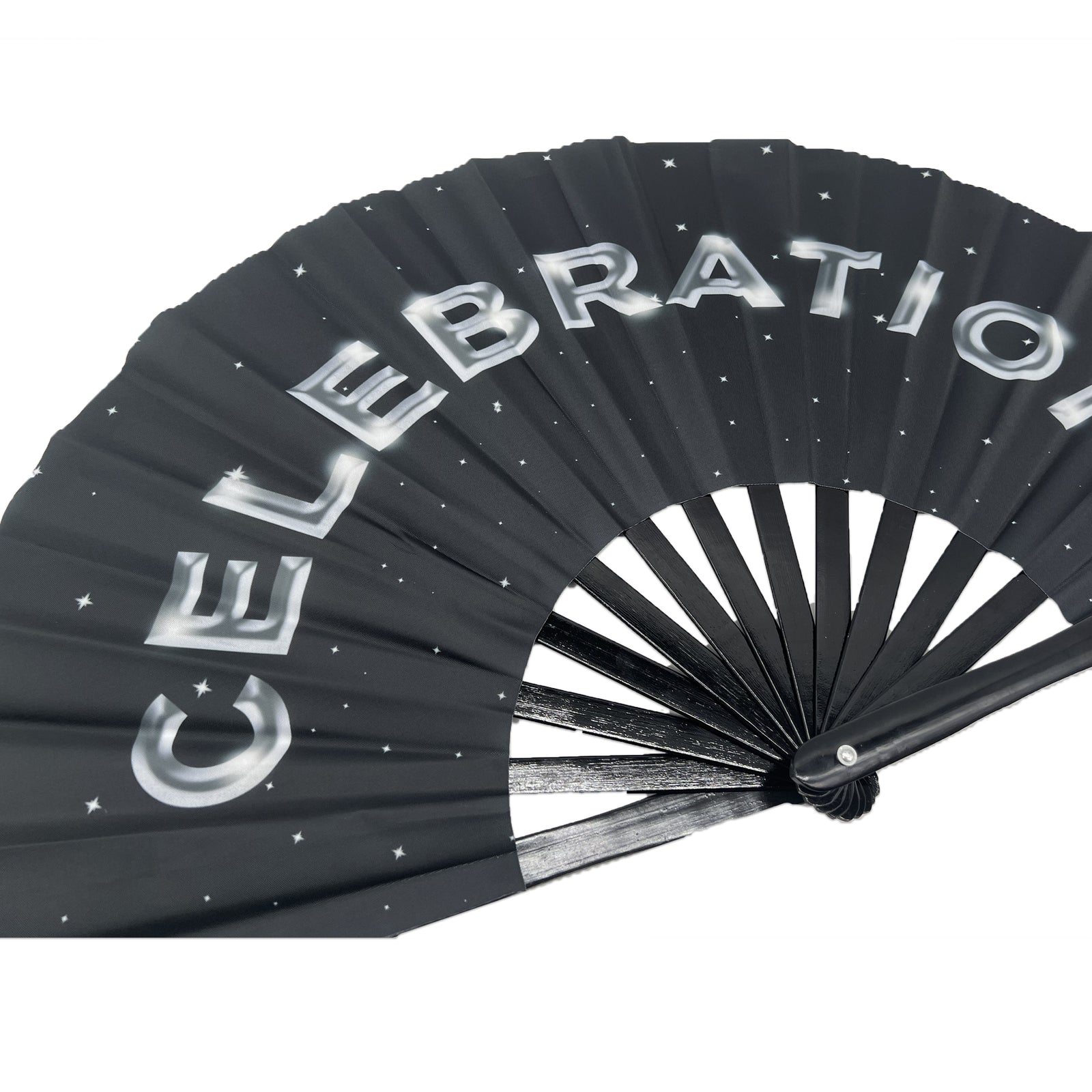 CELEBRATION Large Concert Hand Fan - Foldable Handheld Celebration Fan, Perfect for Festivals, Raves, Abanicos de Mano para Fiesta