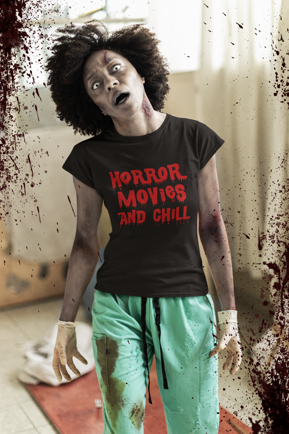 Horror Movies and Chill  Mens T-shirt 