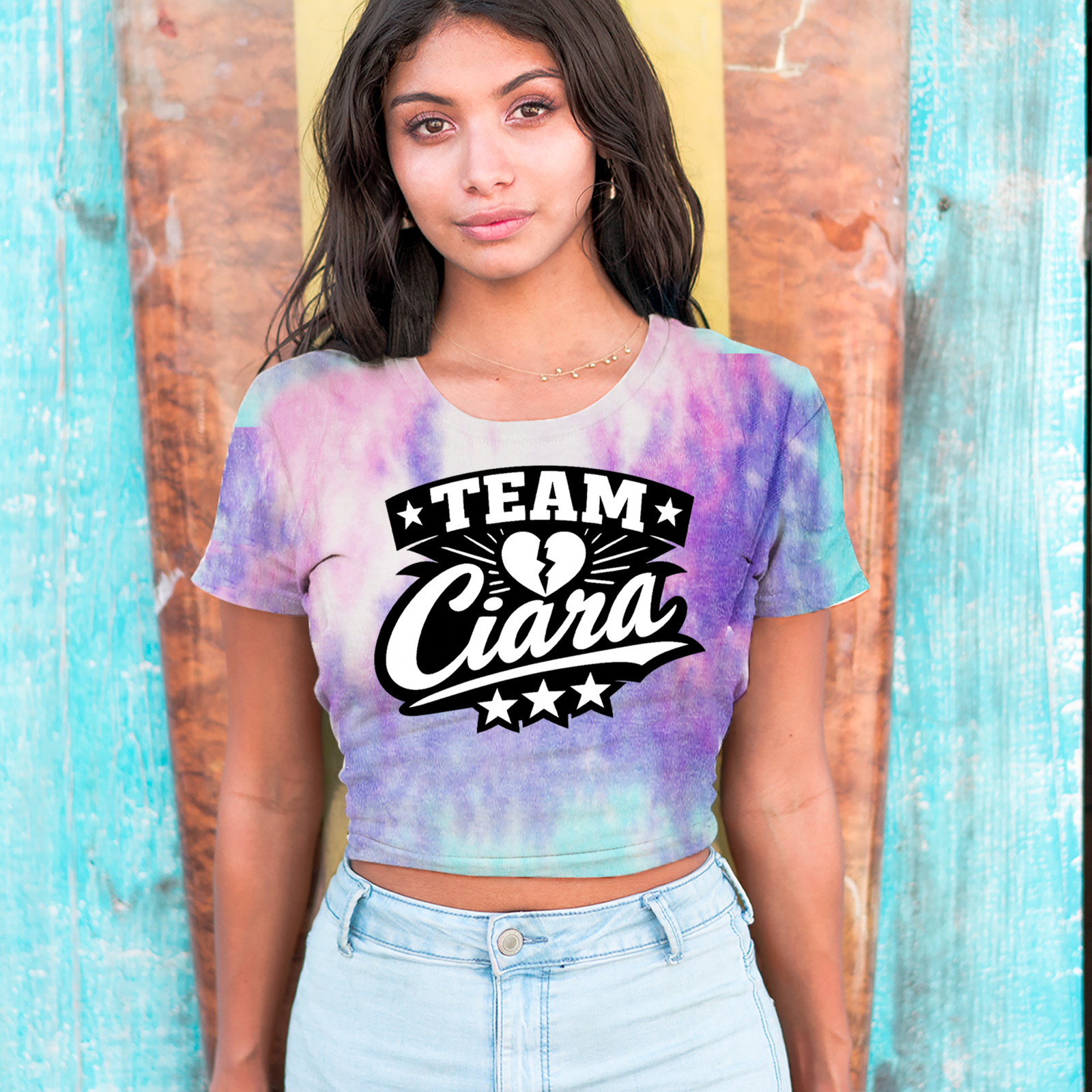 Team Ciara Scamanda Broken Heart Mens T-shirt Black