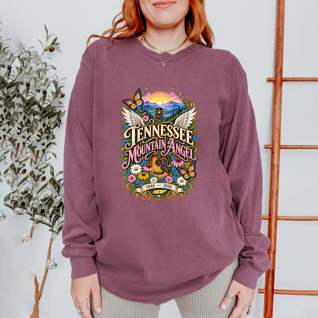 Tennessee Mountain Angel Wings Dolly Mens T-shirt 