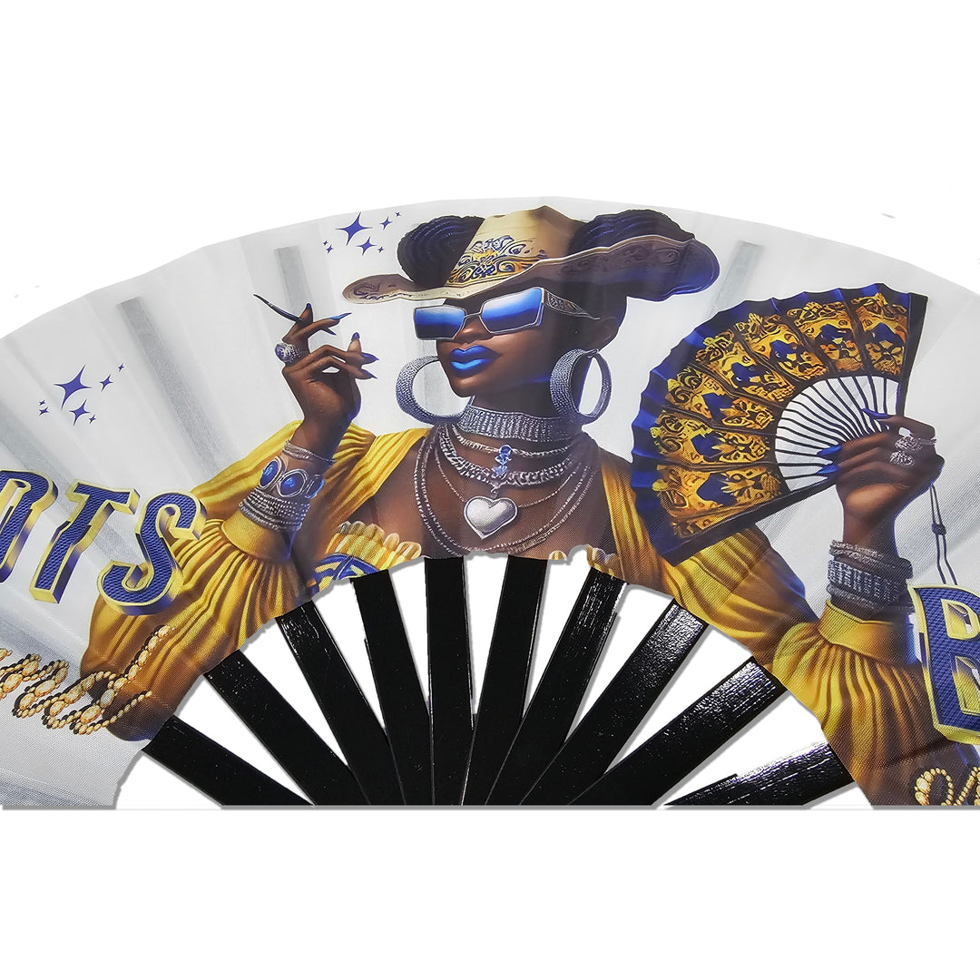 BOOTS ON THE GROUND Large Concert Hand Fan - Folding CLACK Fan, Perfect for Line Dancing, Festivals, Raves