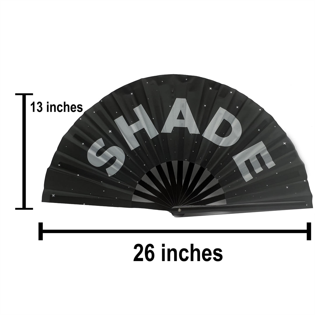 SHADE Large Concert Hand Fan - Foldable Handheld Renaissance Fan, Perfect for Festivals, Raves, Abanicos de Mano para Fiesta