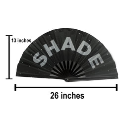 SHADE Large Concert Hand Fan - Foldable Handheld Renaissance Fan, Perfect for Festivals, Raves, Abanicos de Mano para Fiesta