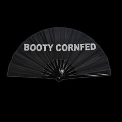Booty Cornfed Large Concert Hand Fan - Foldable Handheld Cowboy Carter Fan, Perfect for Festivals, Raves, Abanicos de Mano para Fiesta