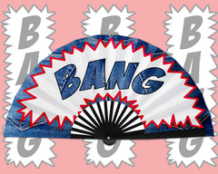 Cowboy Fan, Country Denim BANG Clack Fan, Concert Merch, Carter Show Hand Fan, Large Country Girl Foldable Fans, Gift, 26 Inch