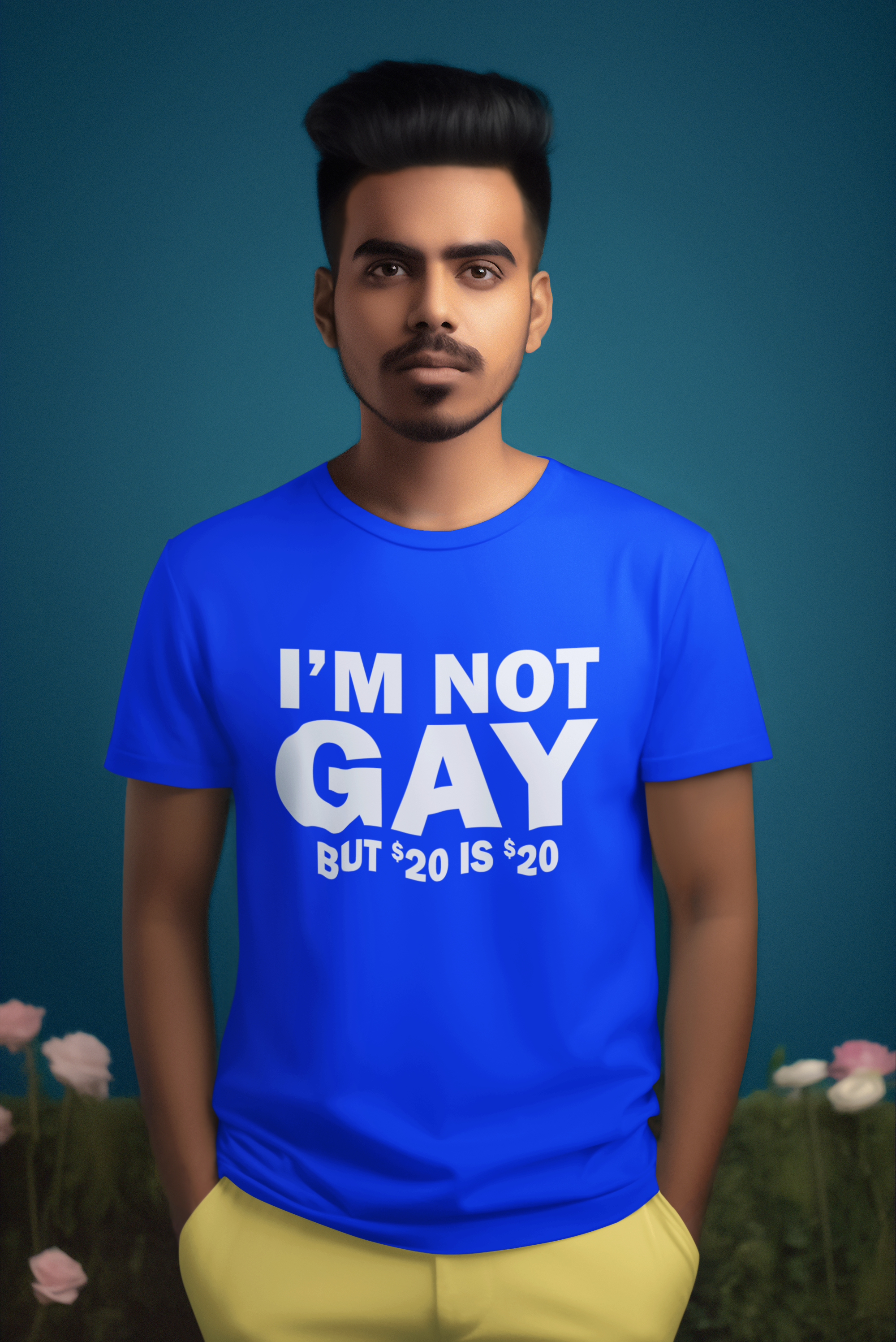 I'm Not Gay, But $20 Bucks is $20 Bucks Mens T-shirt Black