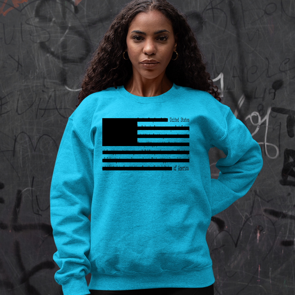 Redacted American Flag Mens T-shirt 