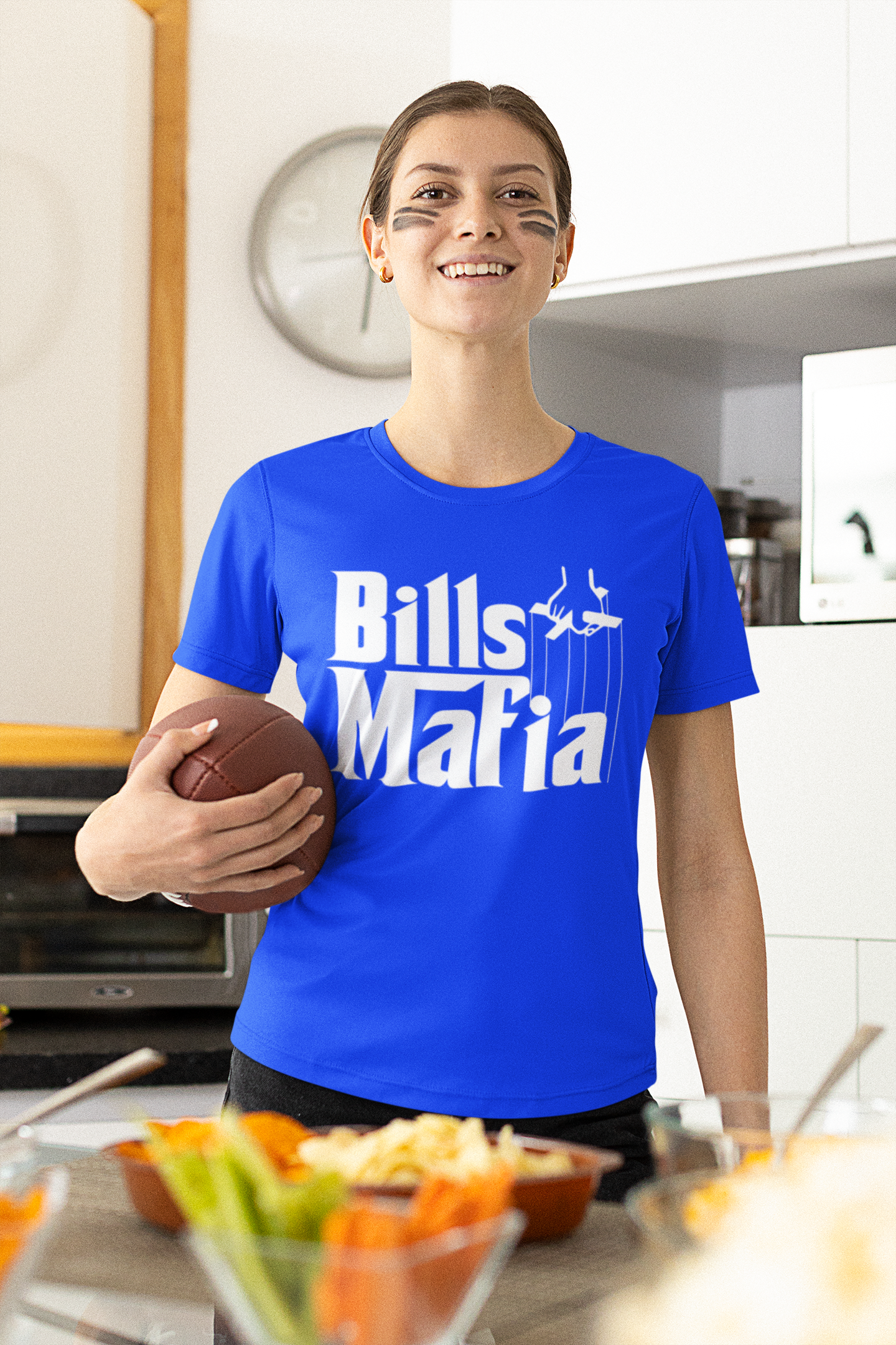 Mafia Bills Mafia Godfather Mens T-shirt Royal Blue