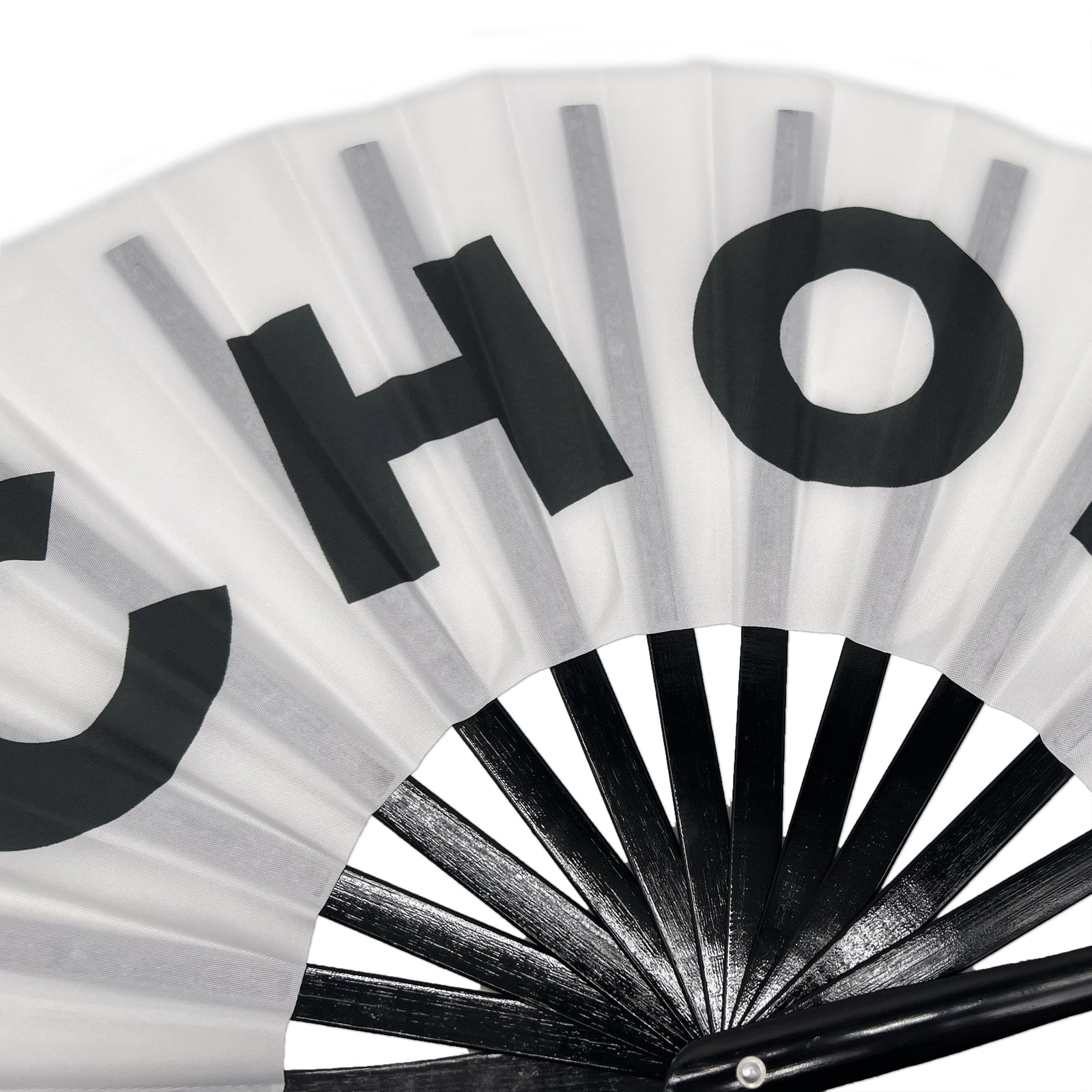 CHOP Large Concert Hand Fan - Foldable Handheld Celebration Fan, Perfect for Festivals, Raves, Abanicos de Mano para Fiesta