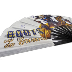 BOOTS ON THE GROUND Large Concert Hand Fan - Folding CLACK Fan, Perfect for Line Dancing, Festivals, Raves