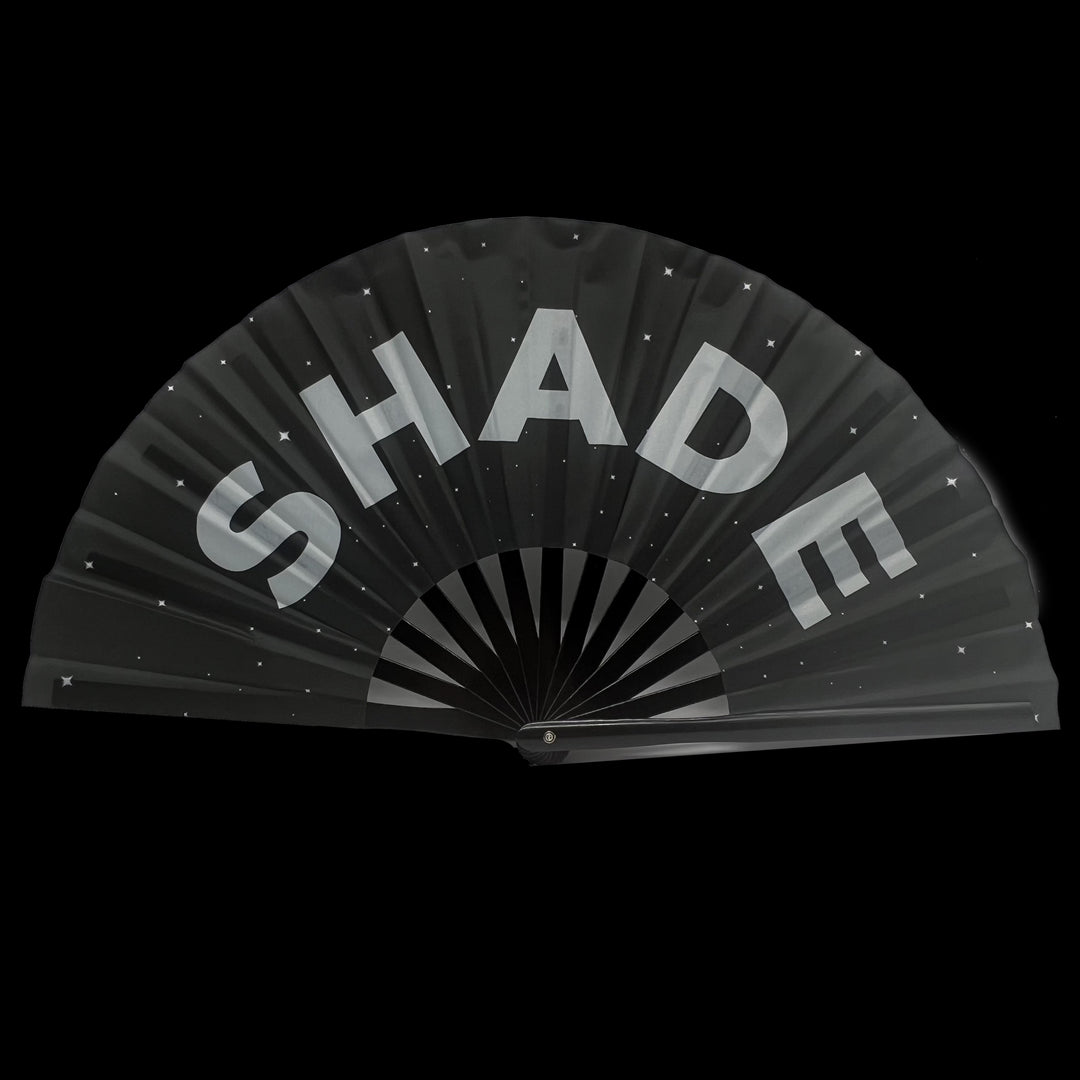 SHADE Large Concert Hand Fan - Foldable Handheld Renaissance Fan, Perfect for Festivals, Raves, Abanicos de Mano para Fiesta