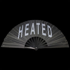HEATED Large Concert Hand Fan - Foldable Handheld Renaissance Fan, Perfect for Festivals, Raves, Abanicos de Mano para Fiesta